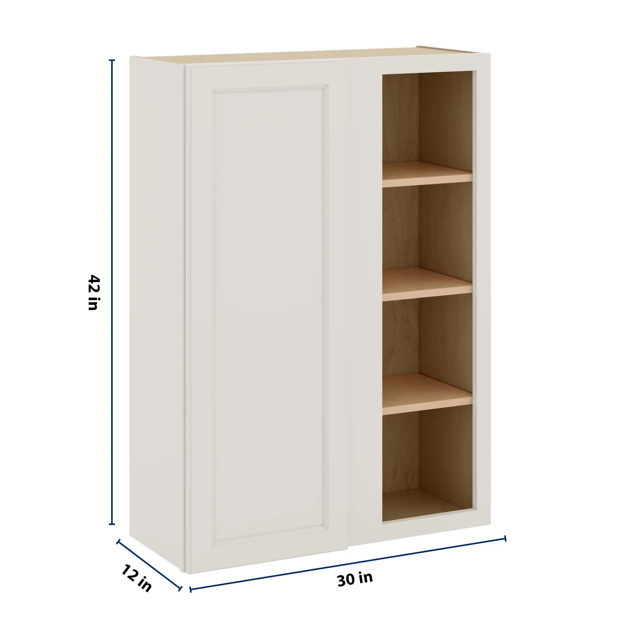 J&K Dove E1 Blind Wall Cabinet - 30" W x 42" H