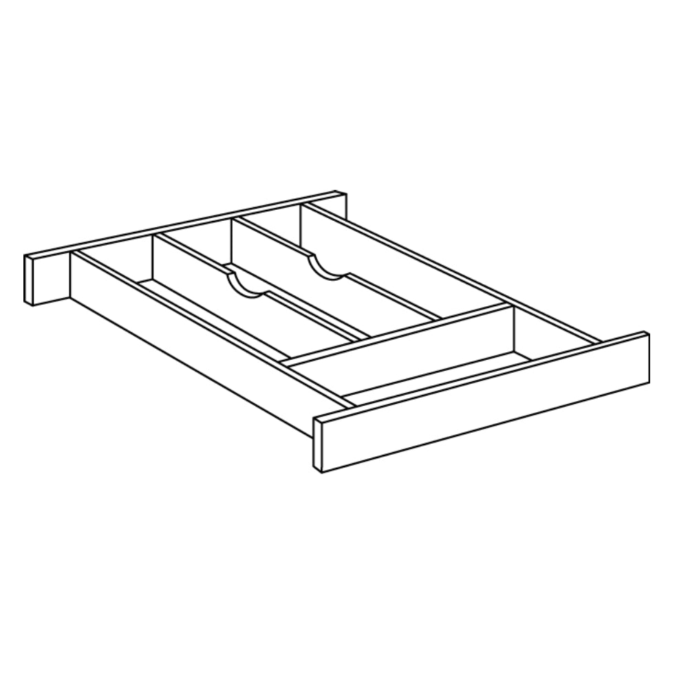CNC Concord Richmond White 14" W Wooden Cutlery Divider