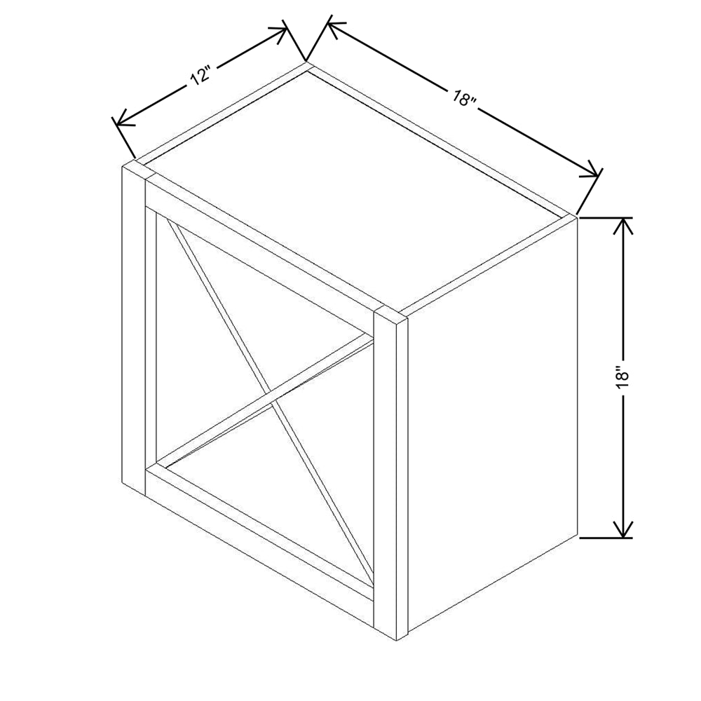 CNC Concord Sydney White 18" W X 18" H Wine Rack Cabinet