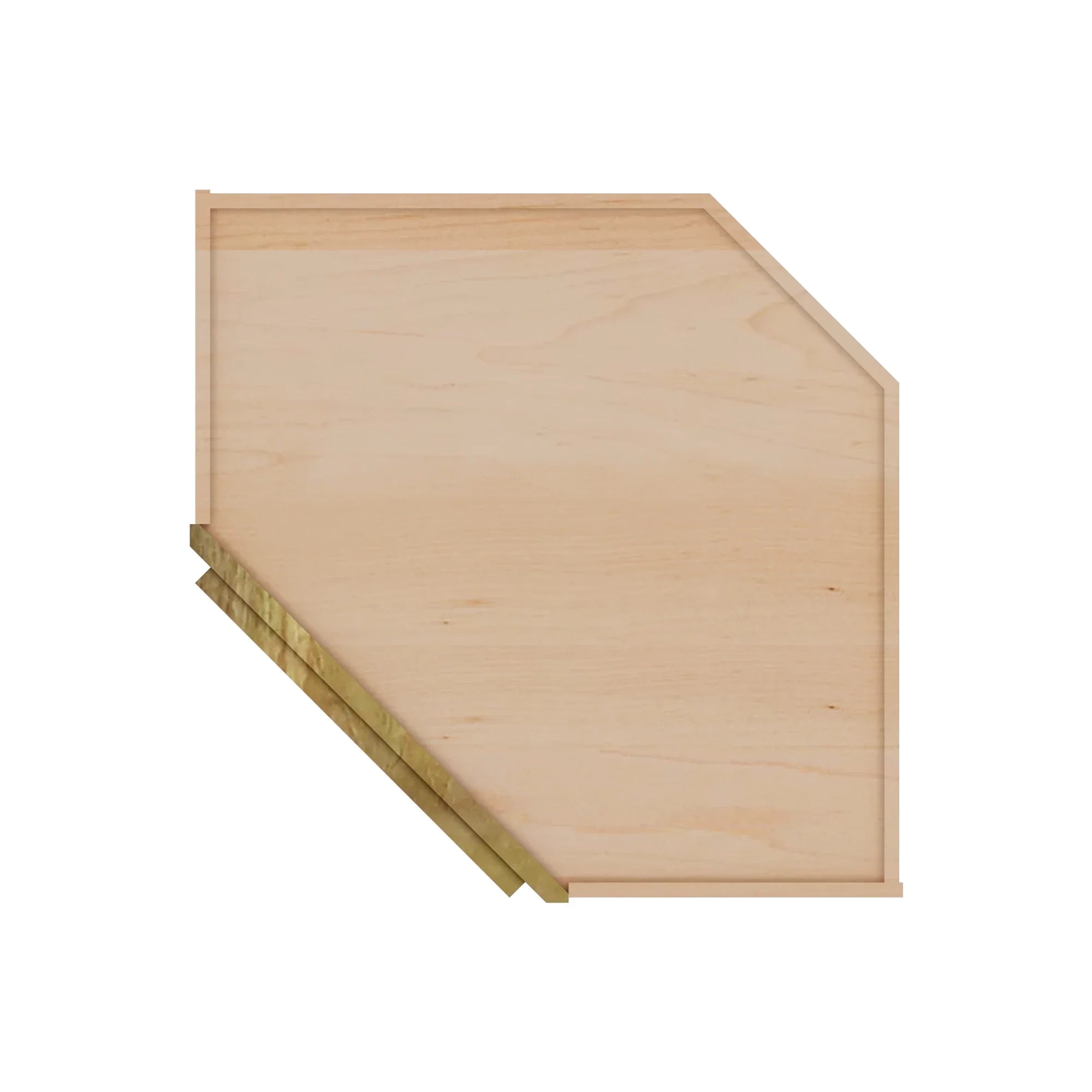 Modernform Cabinet Natural Shaker 24" W X 15" H X 12" D Diagonal Corner Glass Door Wall Cabinet