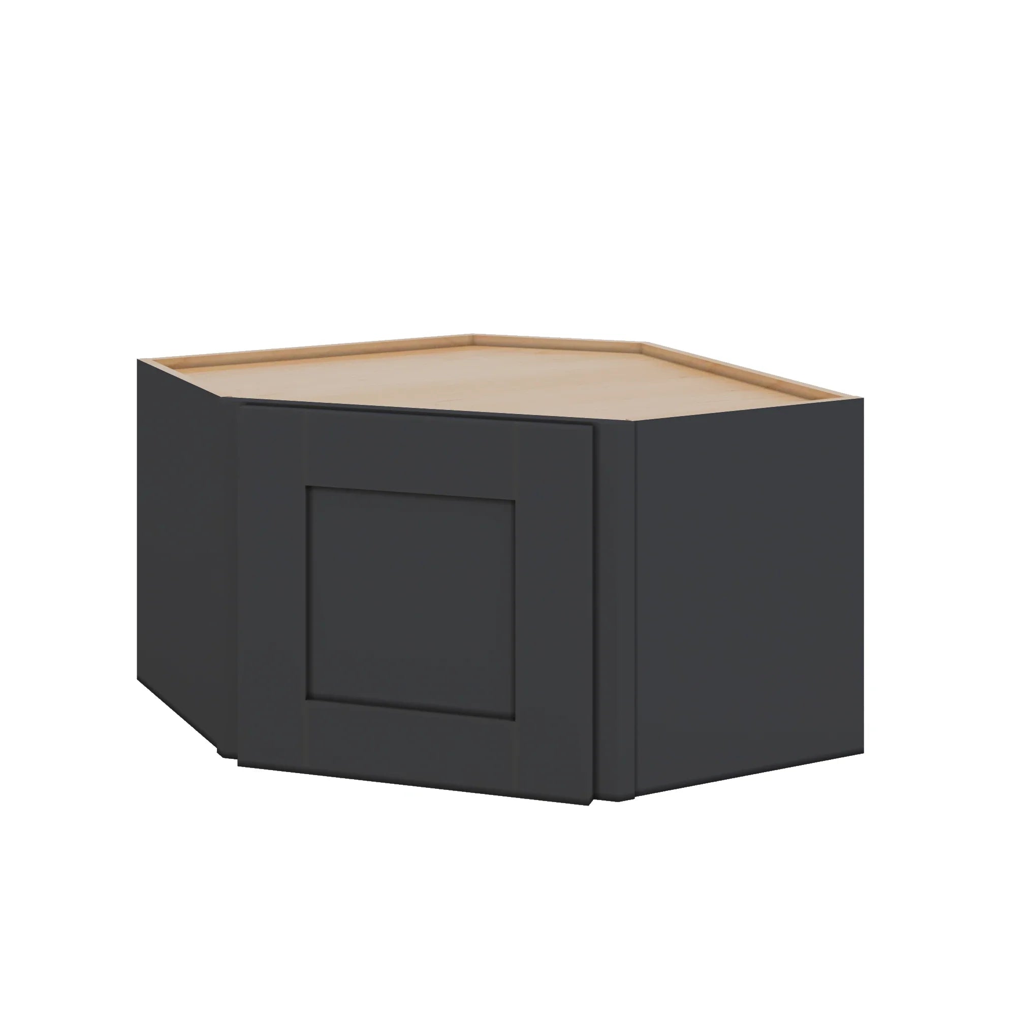 Modernform Cabinet Onyx Black Shaker 24" W X 15" H X 12" D Diagonal Corner Wall Cabinet