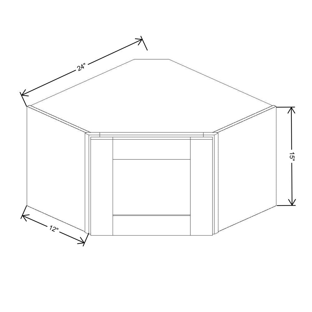 Fabuwood Allure Nexus Frost 24"W X 15"H Diagonal Corner Wall