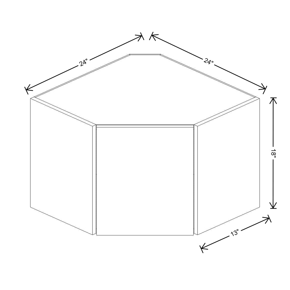 Fabuwood Illume Tuscany Olmo 3 18"H Diagonal Corner Wall