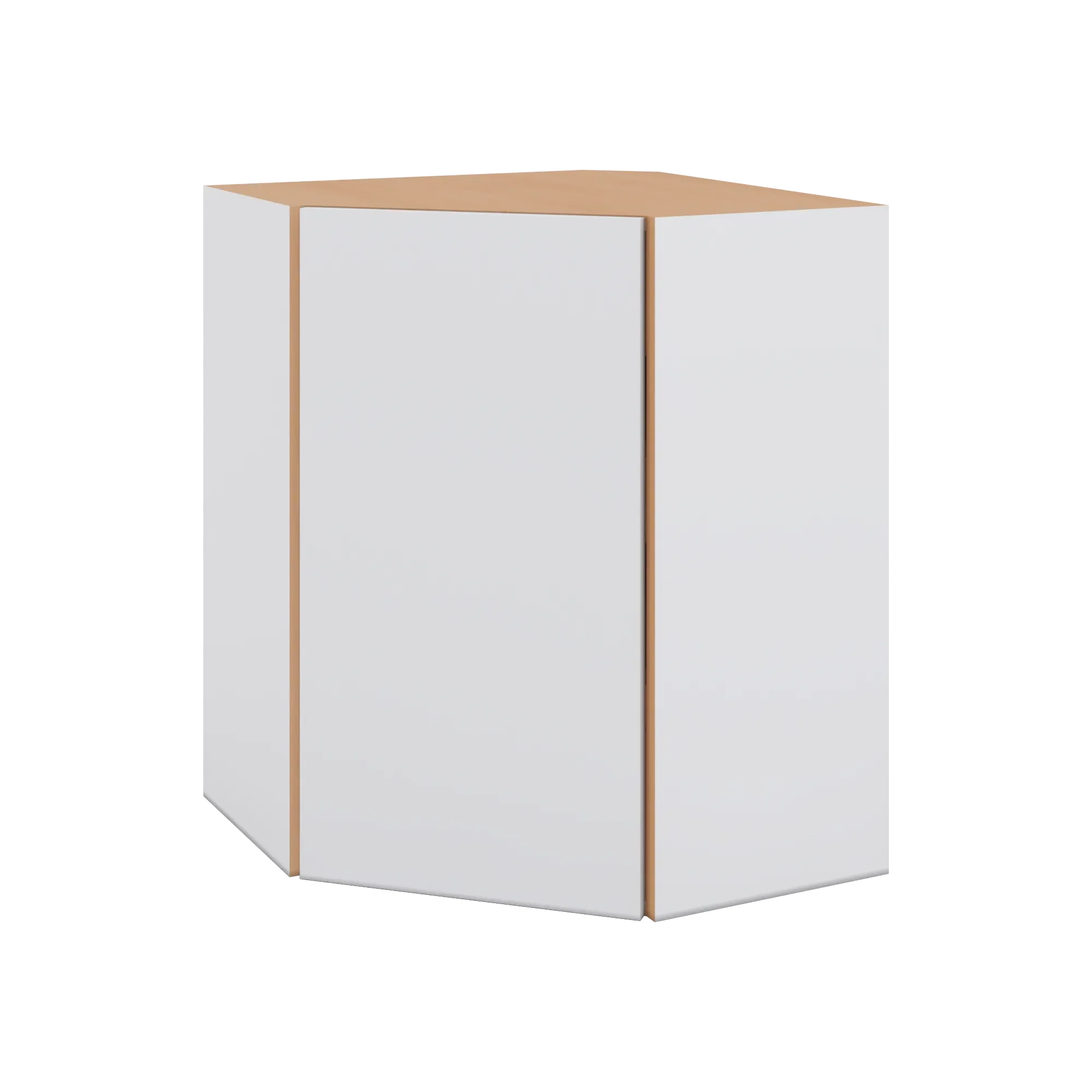 Modernform Cabinet Matte White 24" W X 30" H X 12" D Wall Diagonal Corner Cabinet
