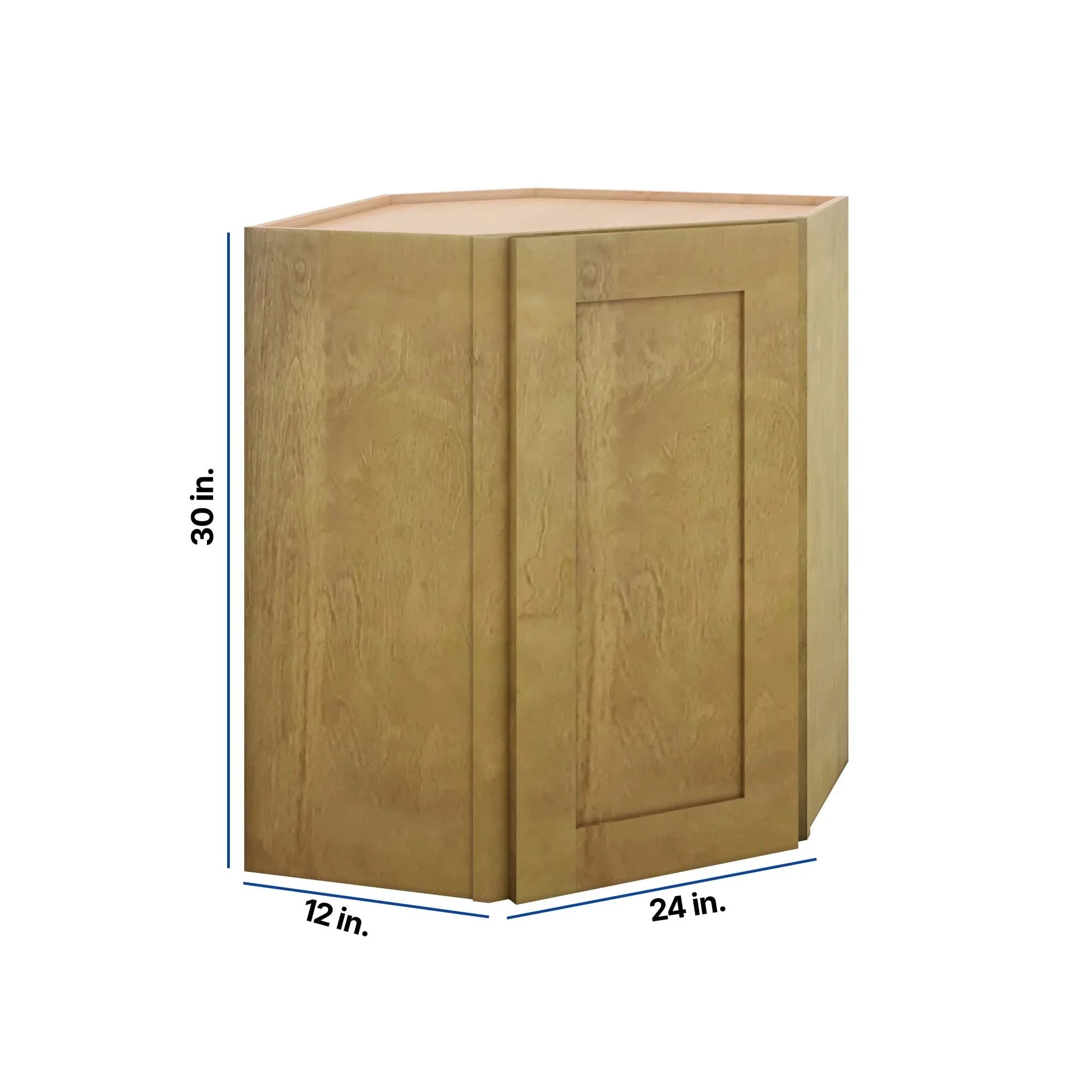 Modernform Cabinet Natural Shaker 24" W X 30" H X 12" D Wall Diagonal Corner Cabinet