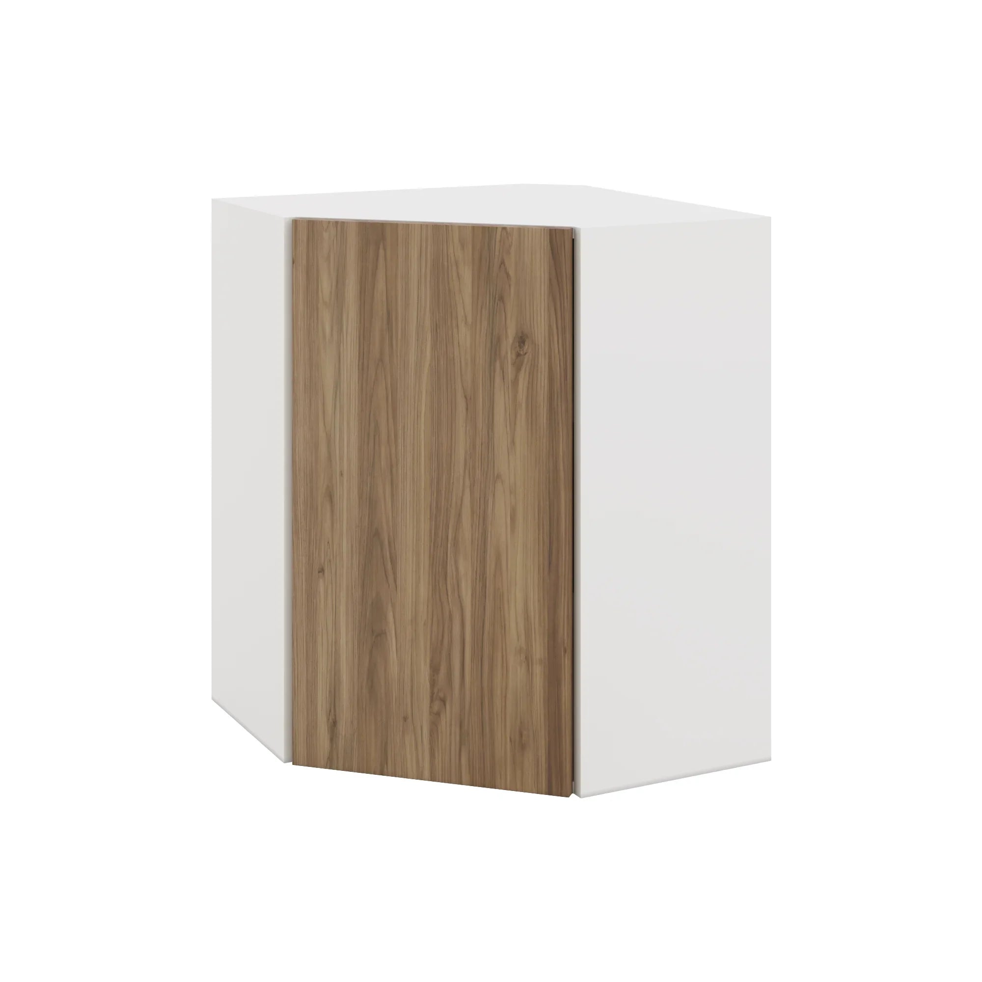 Modernform Cabinet Walnut 24" W X 30" H X 12" D Wall Diagonal Corner Cabinet