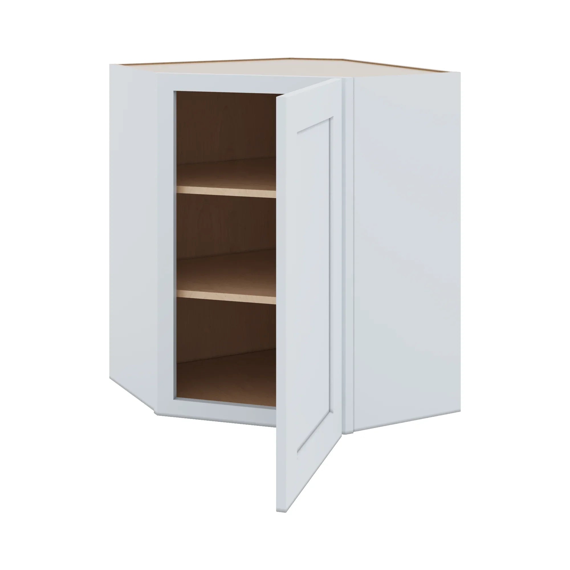 J&K White Shaker S8 Wall Diagonal Cabinet 24" W x 30" H