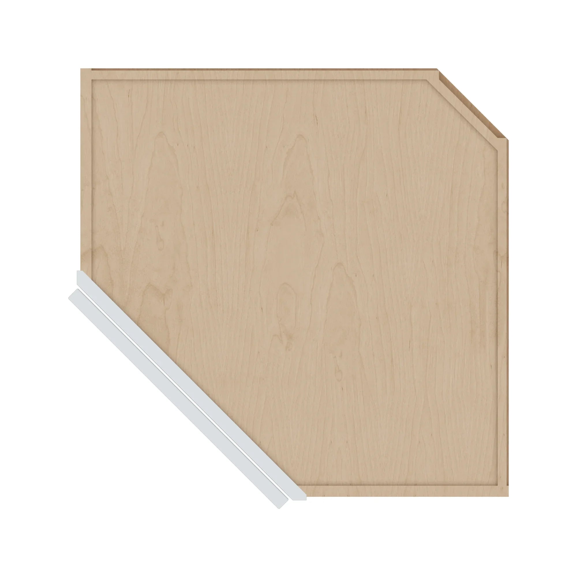 J&K White Shaker S8 Wall Diagonal Cabinet 24" W x 30" H
