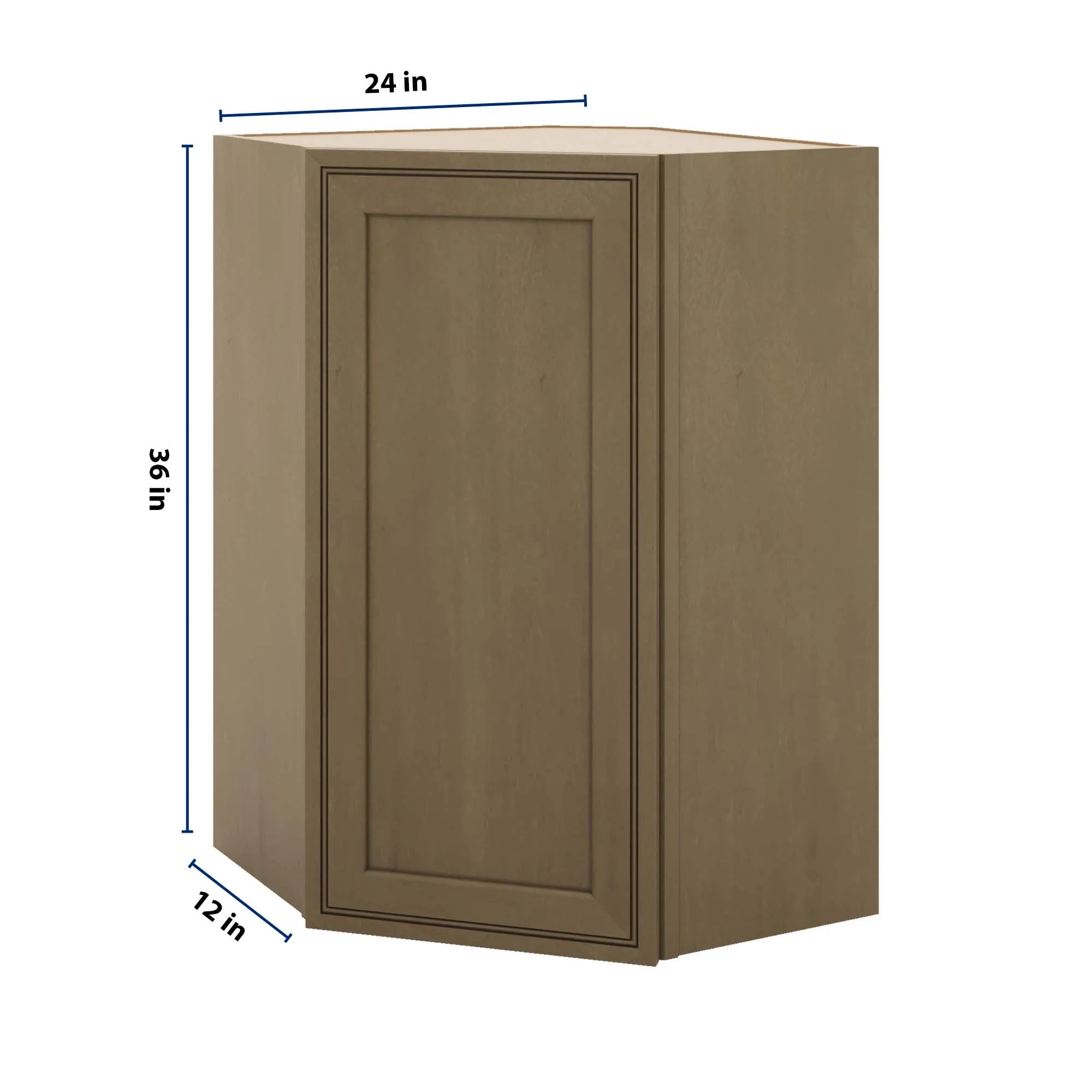 J&K Hazel H8 Wall Diagonal Cabinet - 24" W x 36" H
