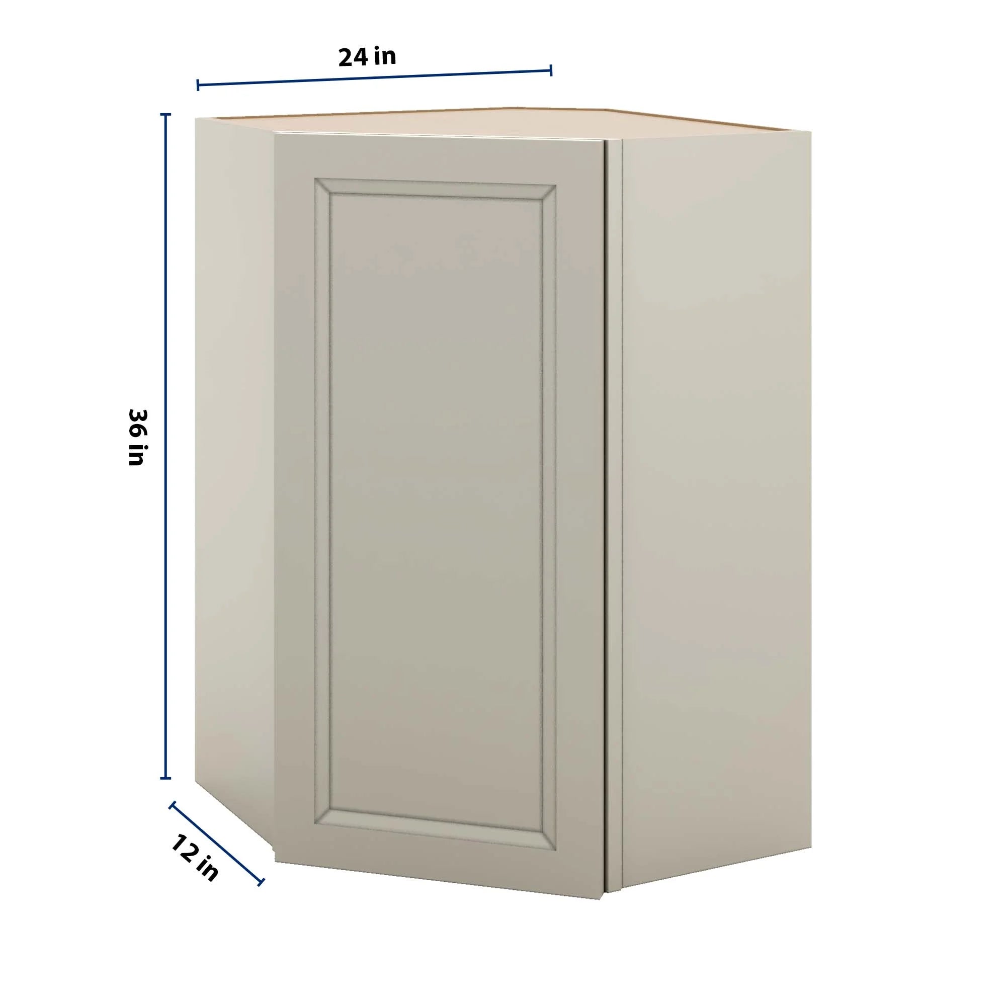 J&K Pebble B6 Wall Diagonal Cabinet - 24" W x 36" H