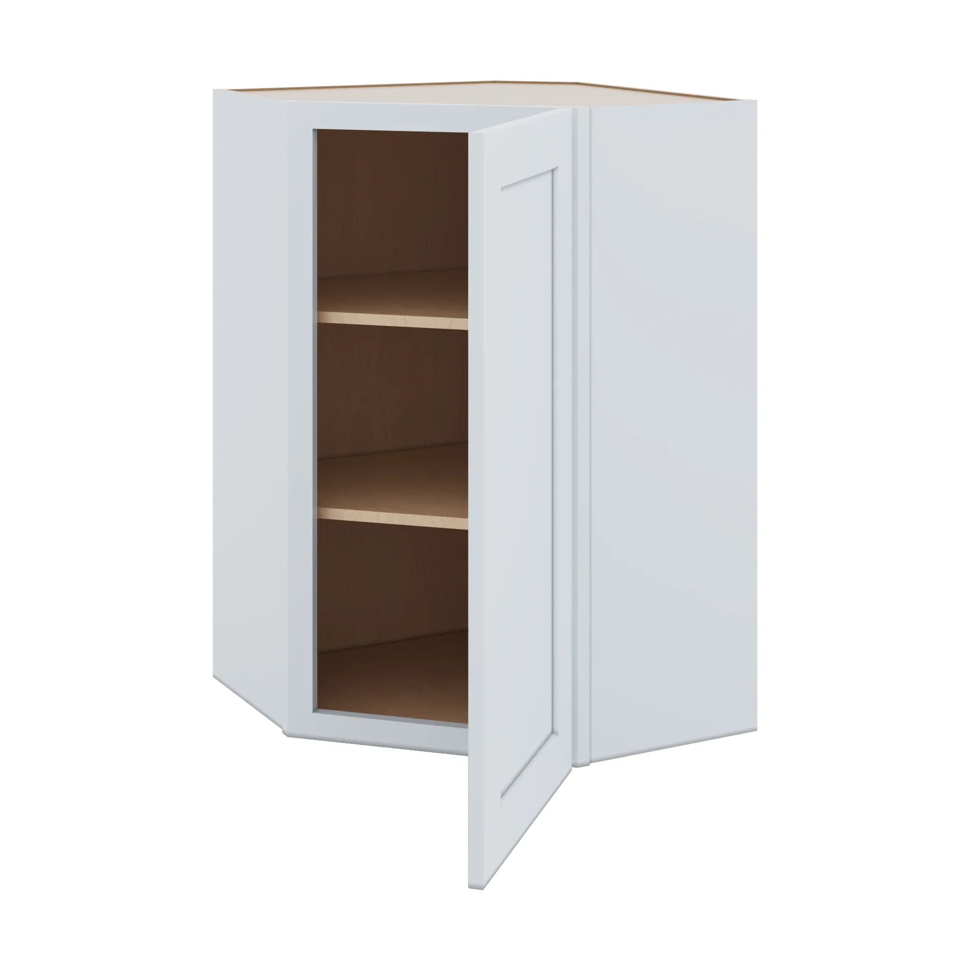 J&K White Shaker S8 Wall Diagonal Cabinet 24" W x 36" H