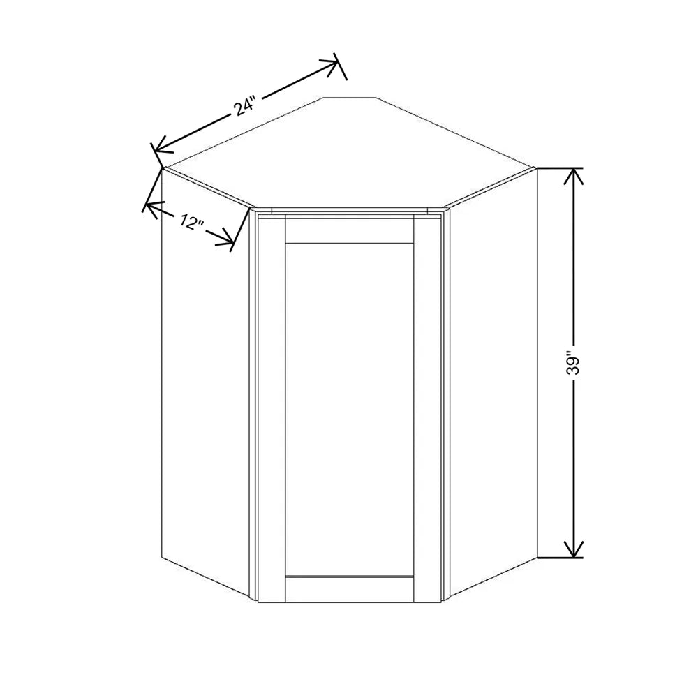 Fabuwood Allure Galaxy Indigo 24" W X 39" H X 12" D Diagonal Corner Wall Cabinet