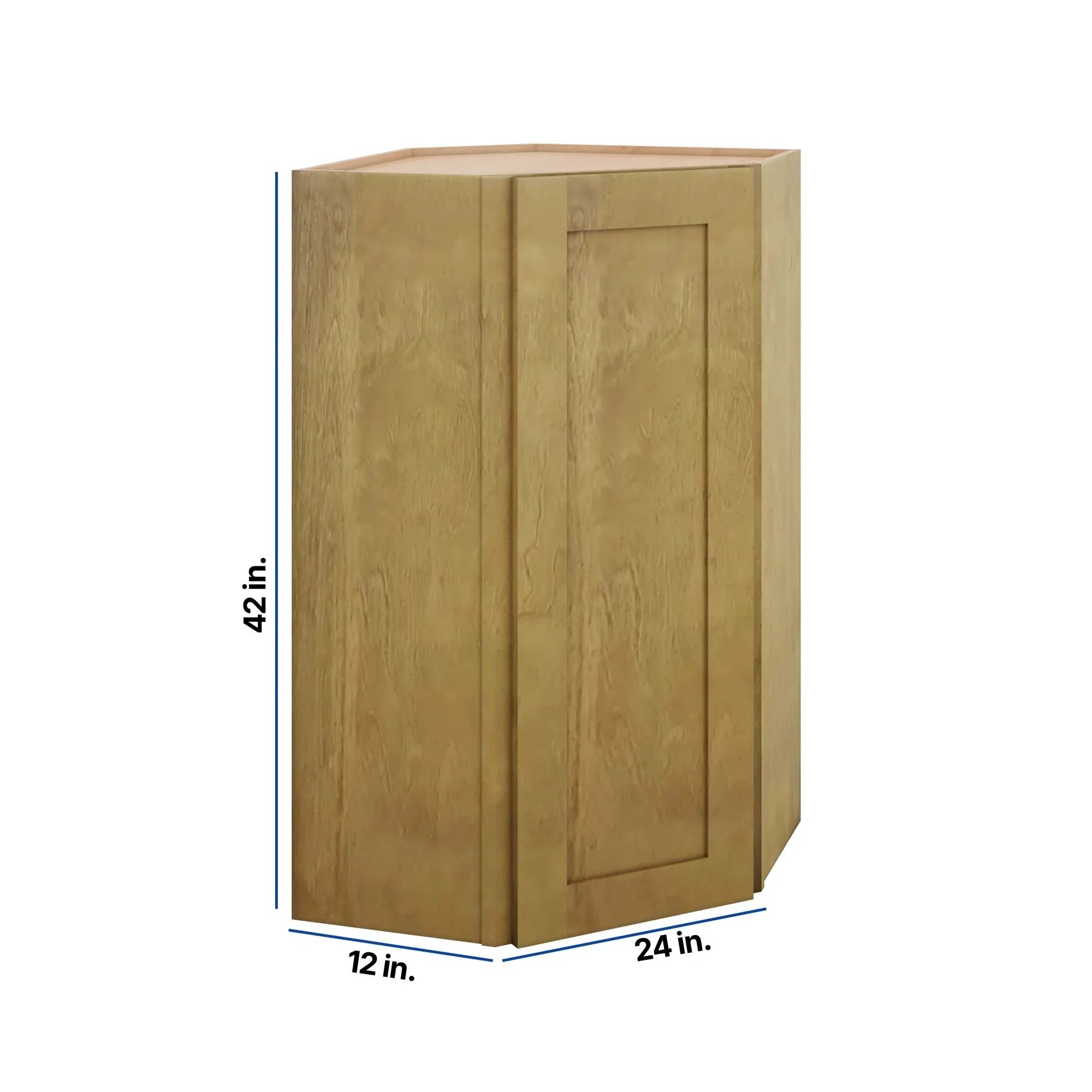 Modernform Cabinet Natural Shaker 24" W X 42" H X 12" D Wall Diagonal Corner Cabinet