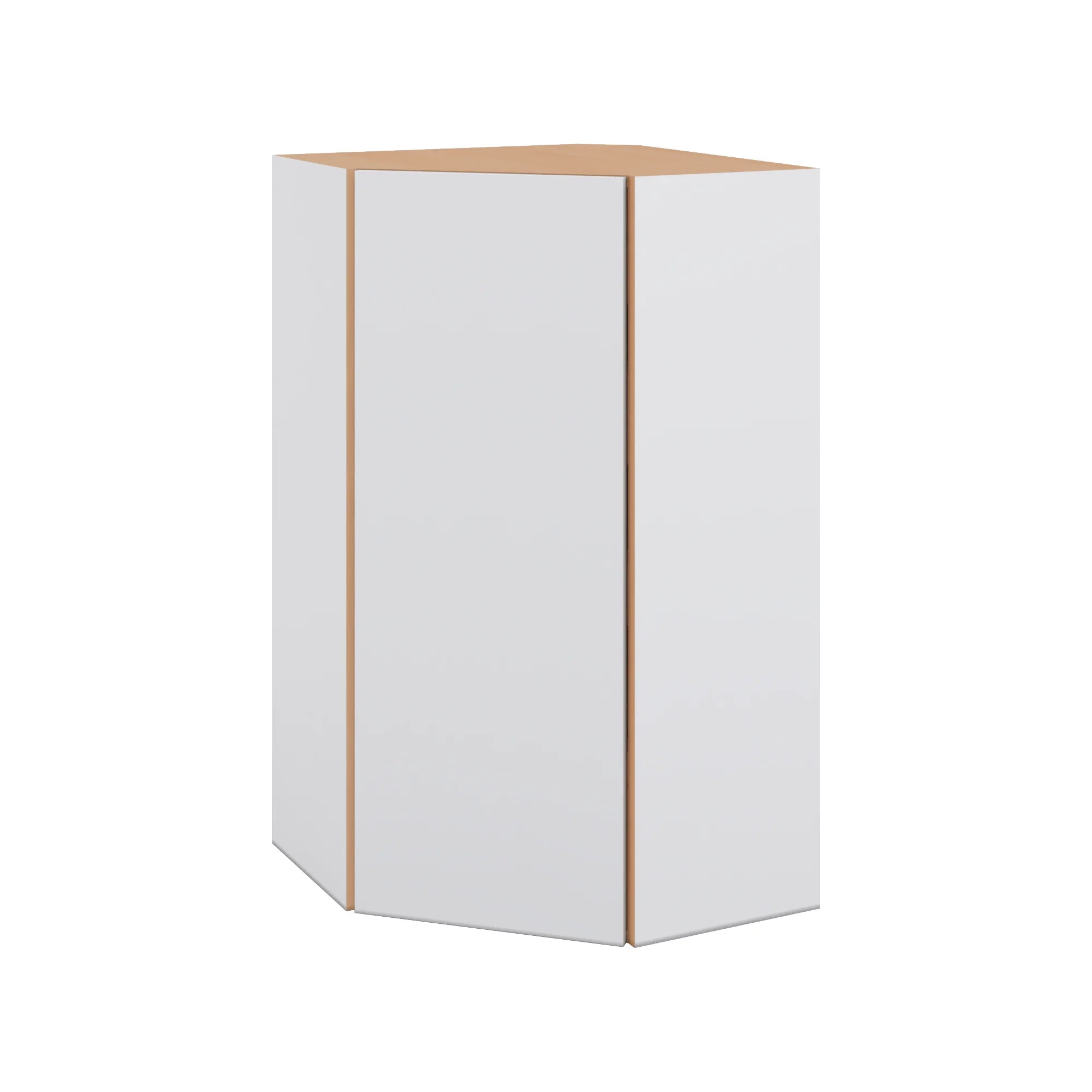 Modernform Cabinet Matte White 24" W X 42" H X 12" D Wall Diagonal Corner Cabinet