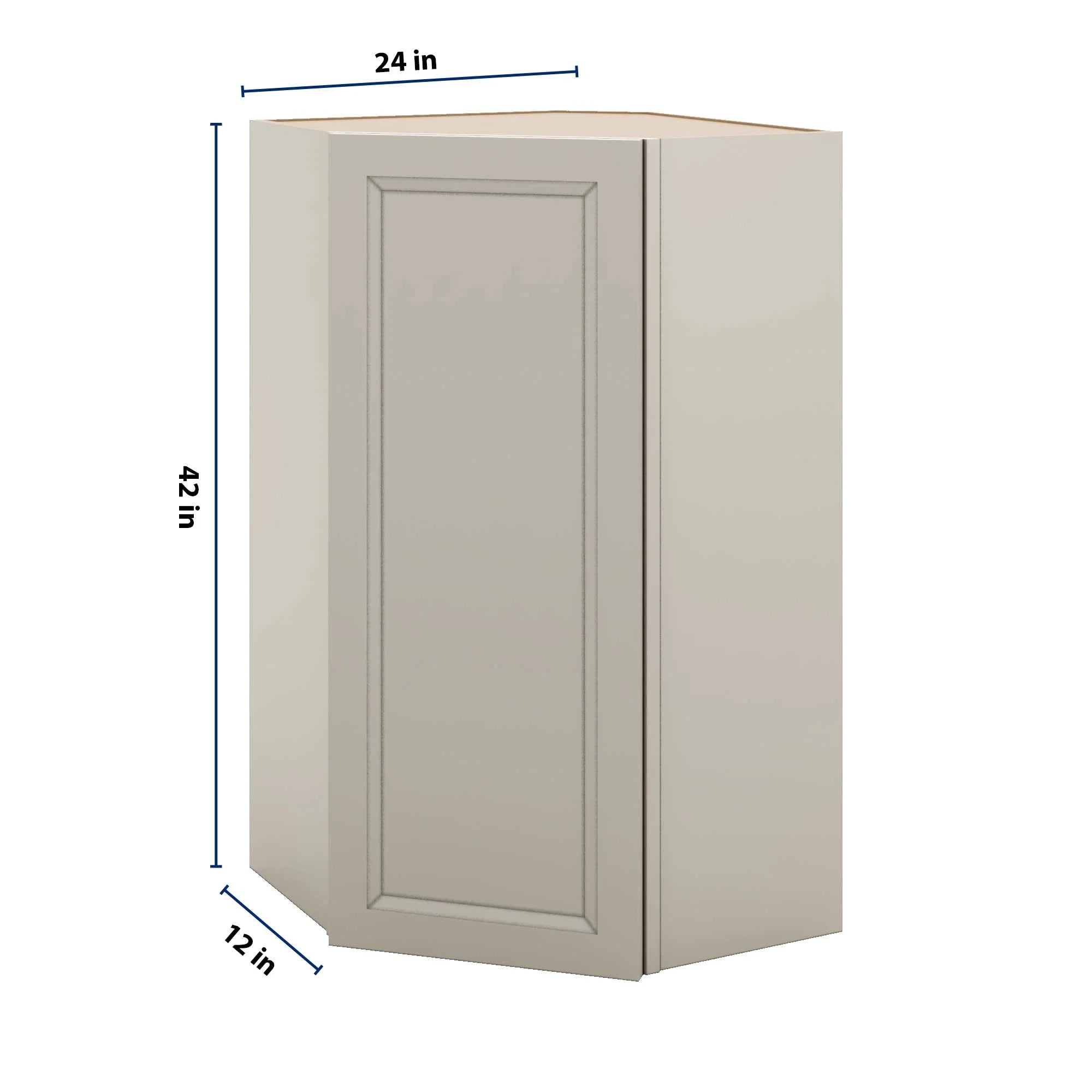 J&K Pebble B6 Wall Diagonal Cabinet - 24" W x 42" H
