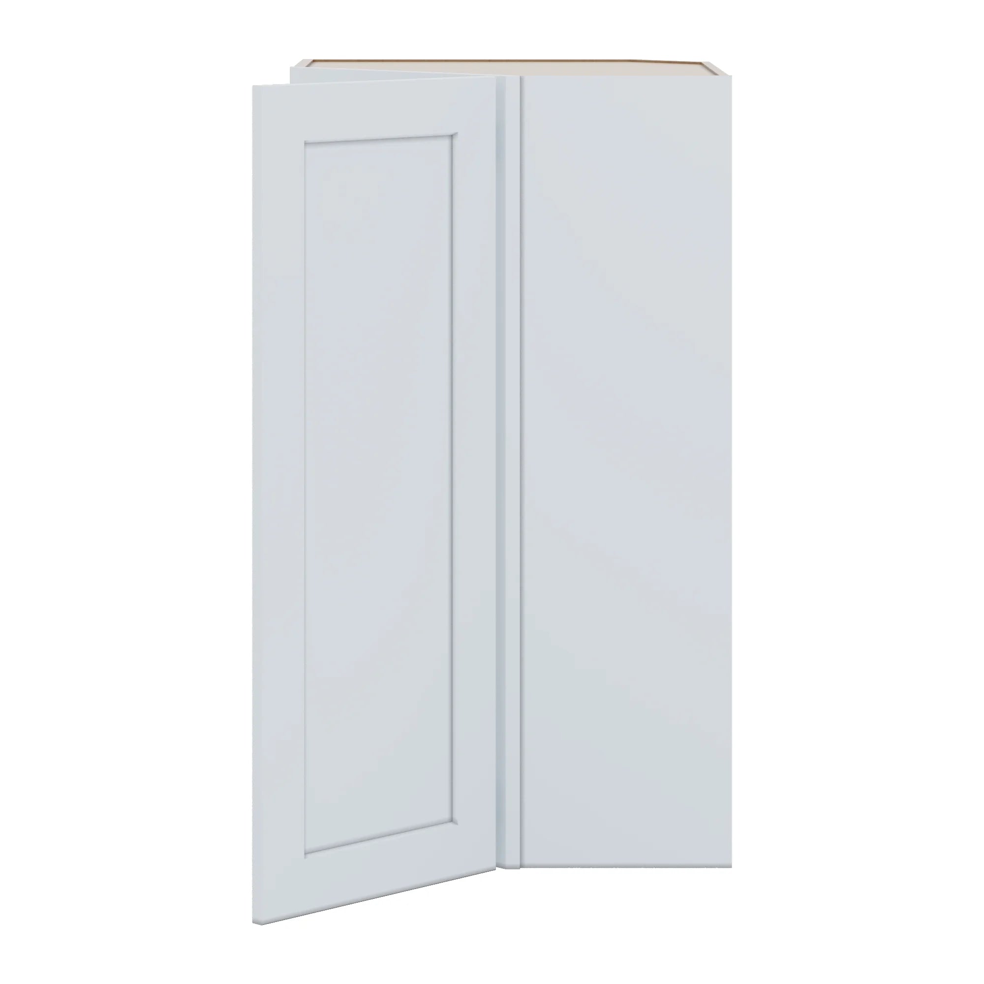 J&K White Shaker S8 Wall Diagonal Cabinet 24" W x 42" H