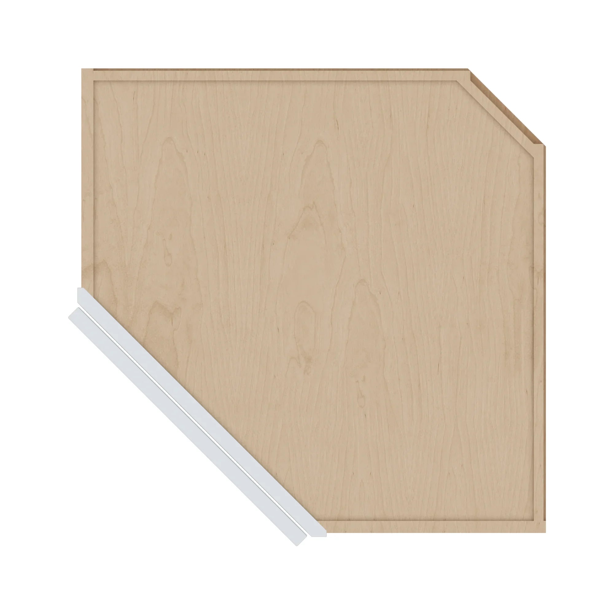 J&K White Shaker S8 Wall Diagonal Cabinet 24" W x 42" H