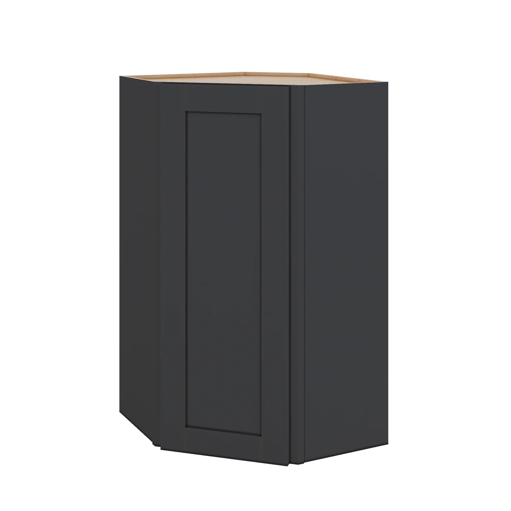 Modernform Cabinet Onyx Black Shaker 24" W X 42" H X 12" D Wall Diagonal Corner Cabinet