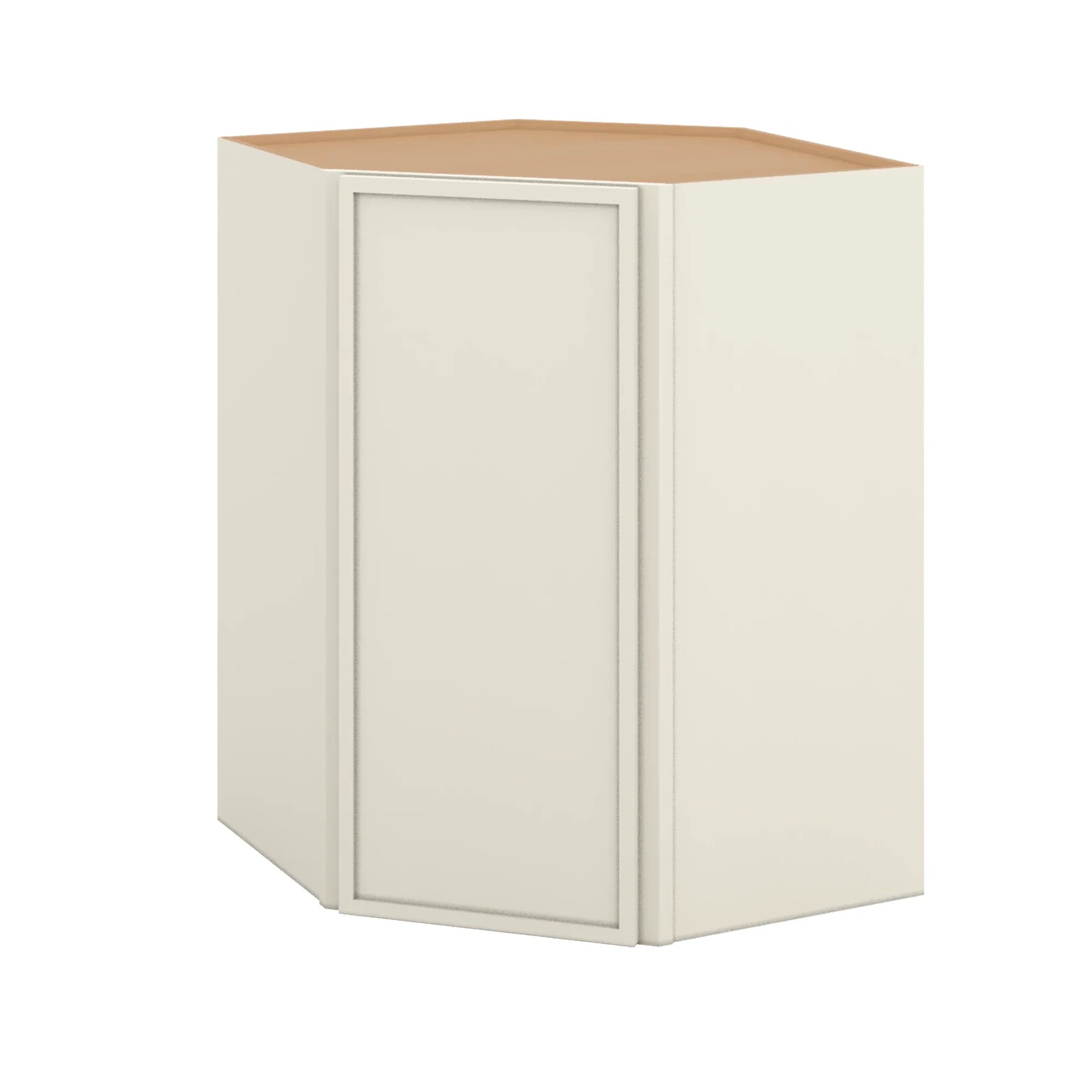 Modernform Cabinet Slim Dove White 27" W X 36" H X 15" D Wall Diagonal Corner Cabinet