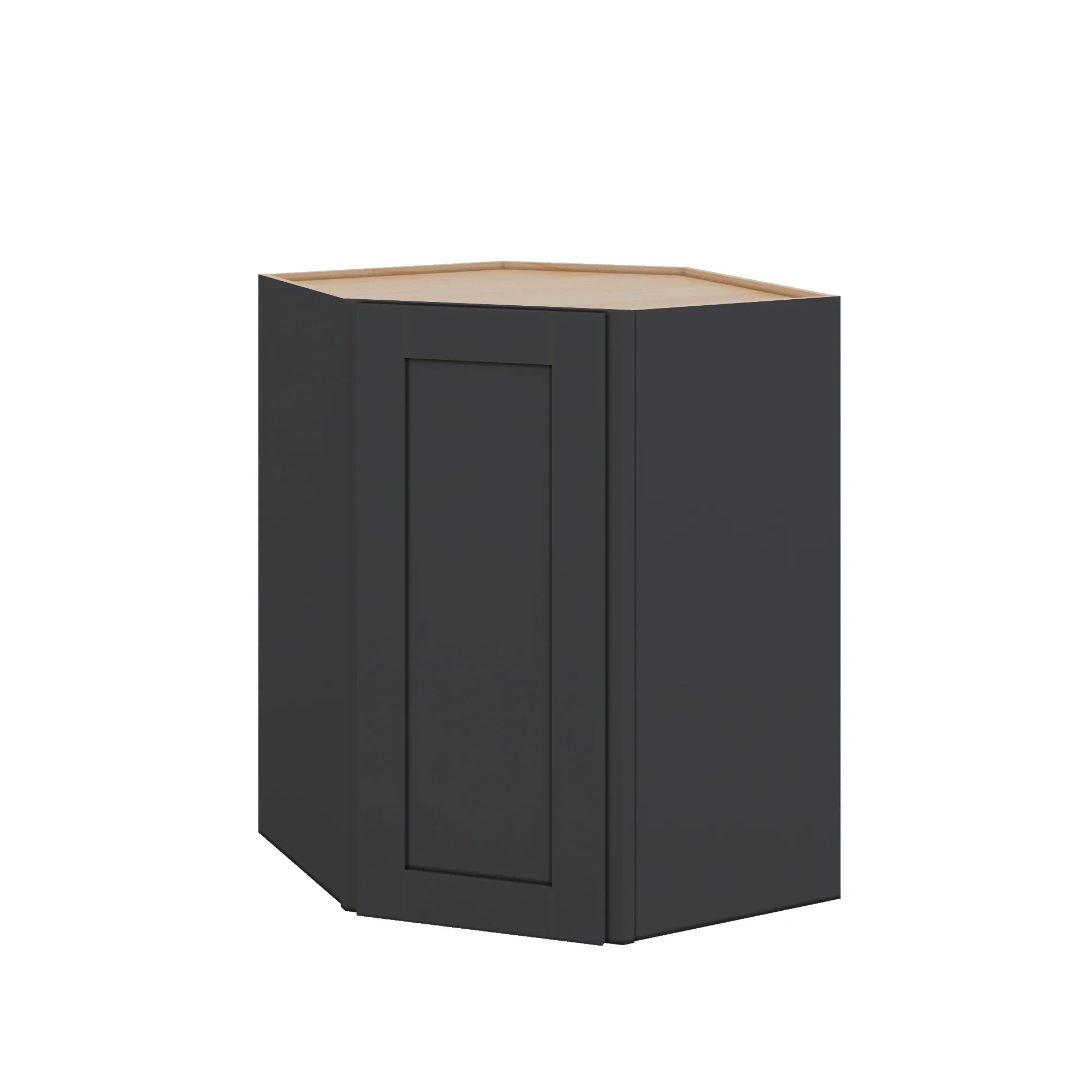 Modernform Cabinet Onyx Black Shaker 27" W X 36" H X 15" D Wall Diagonal Corner Cabinet