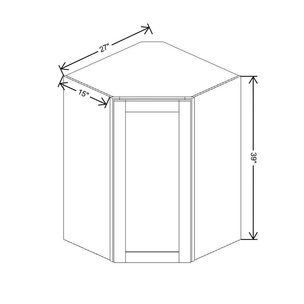 Fabuwood Allure Galaxy Horizon 27" W X 39" H X 12" D Diagonal Corner Wall Cabinet