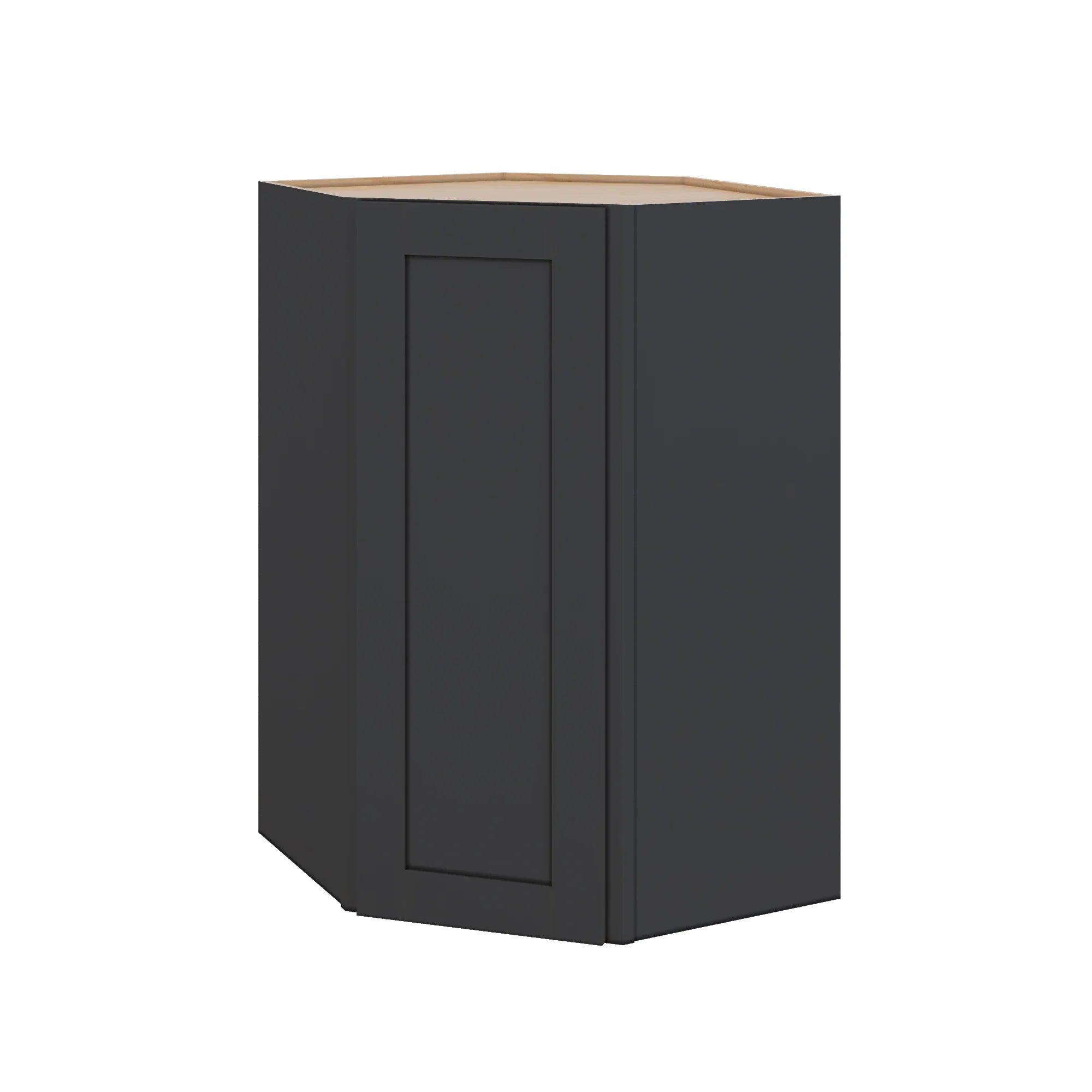 Modernform Cabinet Onyx Black Shaker 27" W X 42" H X 15" D Wall Diagonal Corner Cabinet