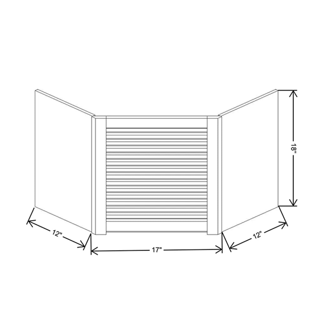 Fabuwood Allure Galaxy Desert Oak 24" W x 18" H x 12" D Wall Diagonal Corner Garage Appliance Cabinet