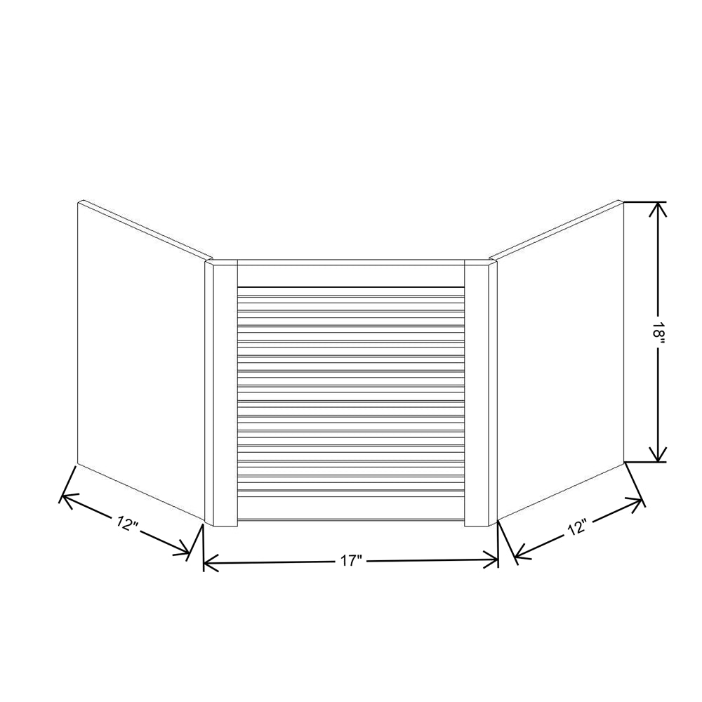 Fabuwood Allure Nexus Frost 24" W X 18" H X 12" D Wall Diagonal Corner Garage Appliance Cabinet