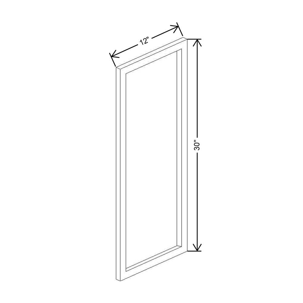 CNC Concord Richmond White 12" W X 30" H Decorative End