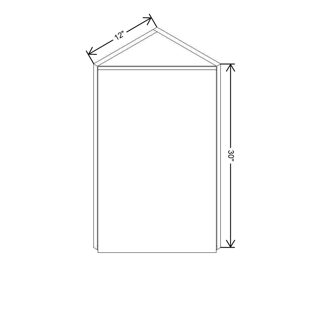 CNC Luxor Harvest 12" W X 30" H Single Door Wall End Cabinet