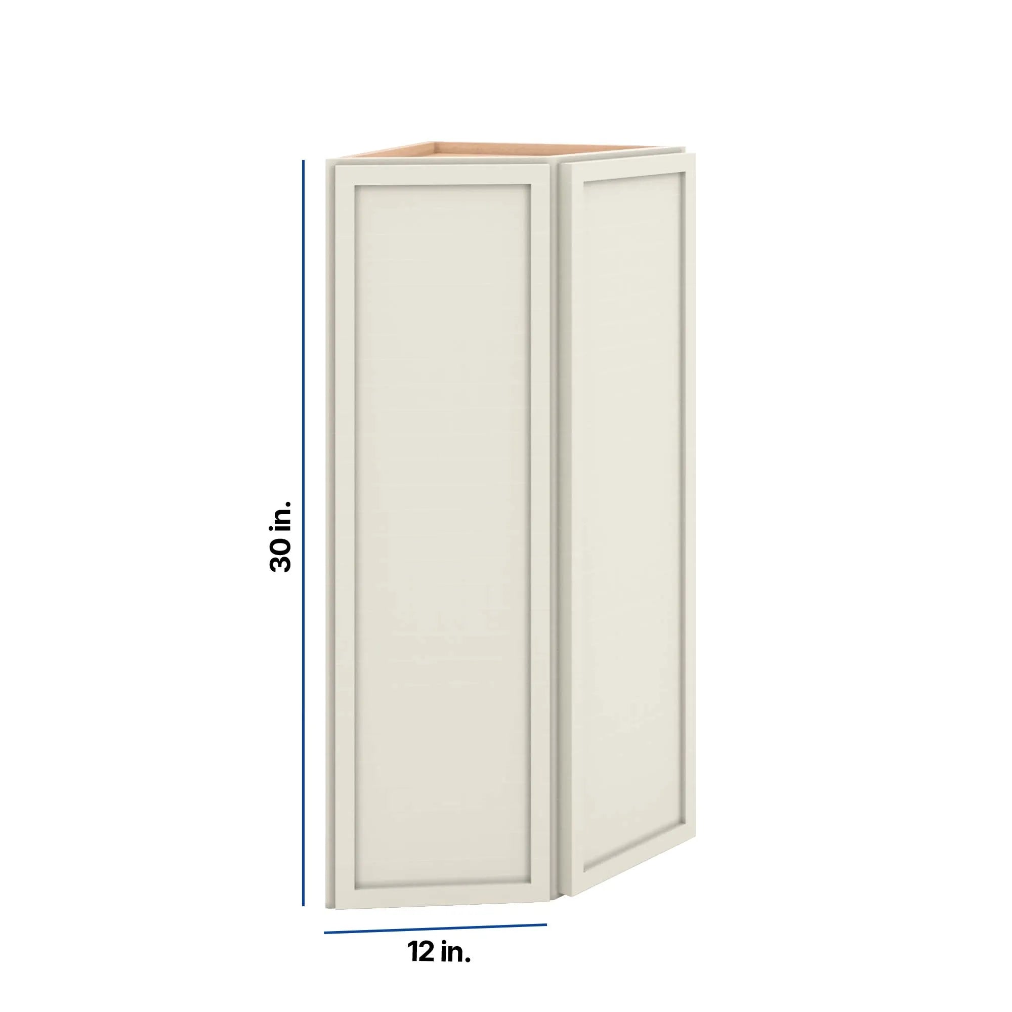 Modernform Cabinet Slim Dove White 12" W X 30" H X 12" D Wall Corner End Cabinet