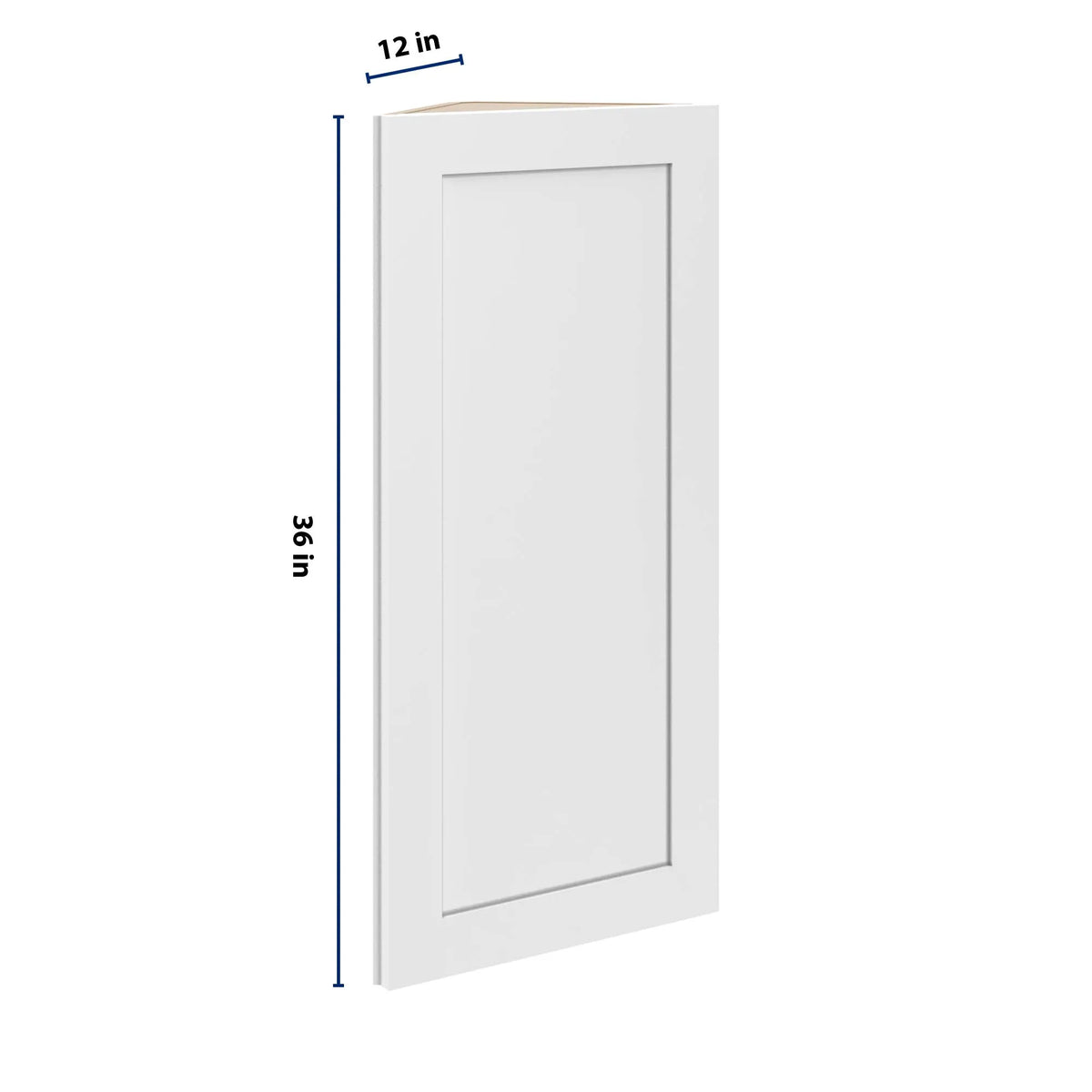 cnc luxor white 12 w x 36 h single door wall end cabinet