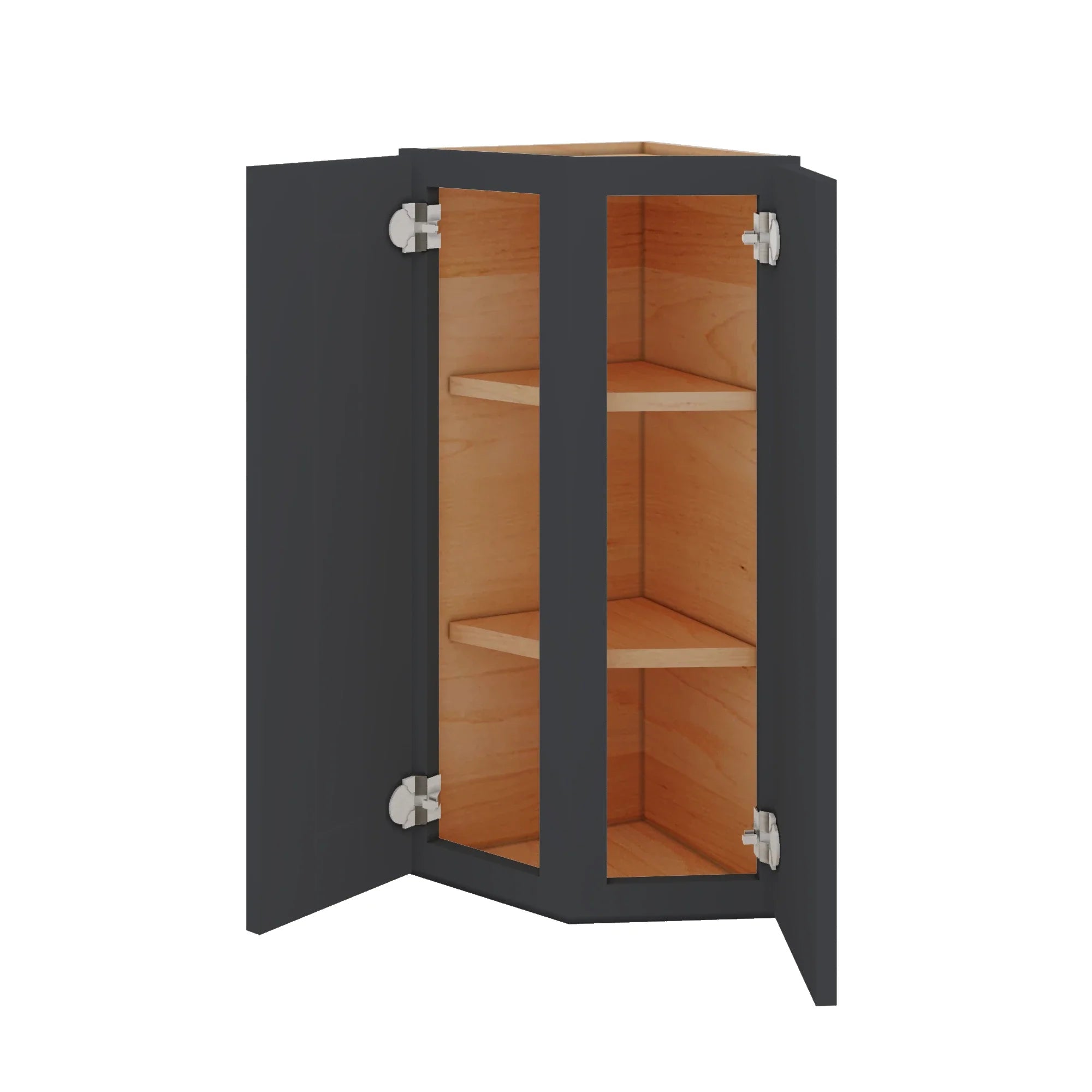 Modernform Cabinet Onyx Black Shaker 12" W X 36" H X 12" D Wall Corner End Cabinet