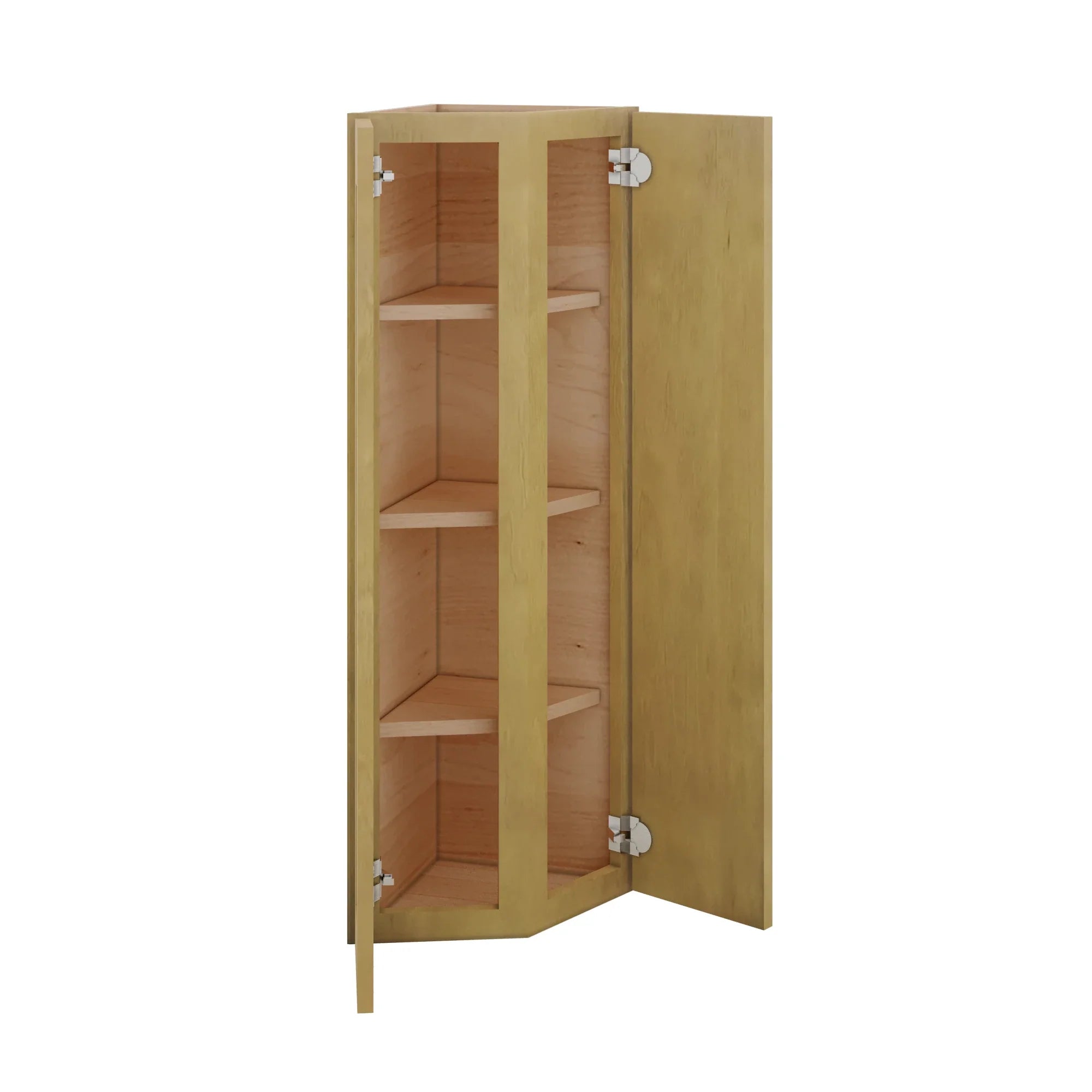 Modernform Cabinet Natural Shaker 12" W X 42" H X 12" D Wall Corner End Cabinet