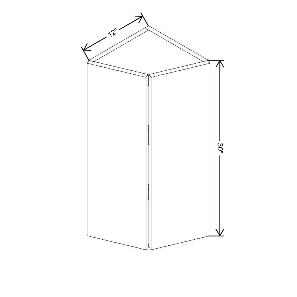 CNC Classic Milano Polar White 12" W X 30" H Double Door Wall End Cabinet