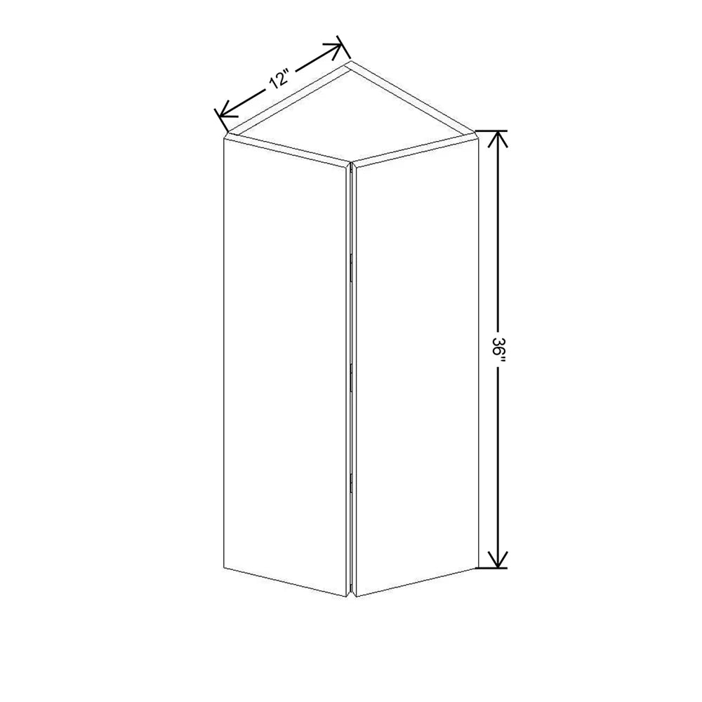 CNC Classic Milano Dune 12" W X 36" H Double Door Wall End Cabinet