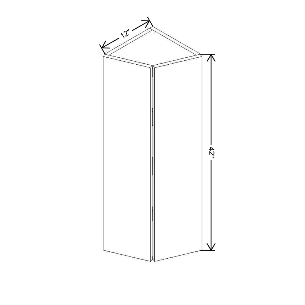 CNC Classic Milano Dune 12" W X 42" H Double Door Wall End Cabinet