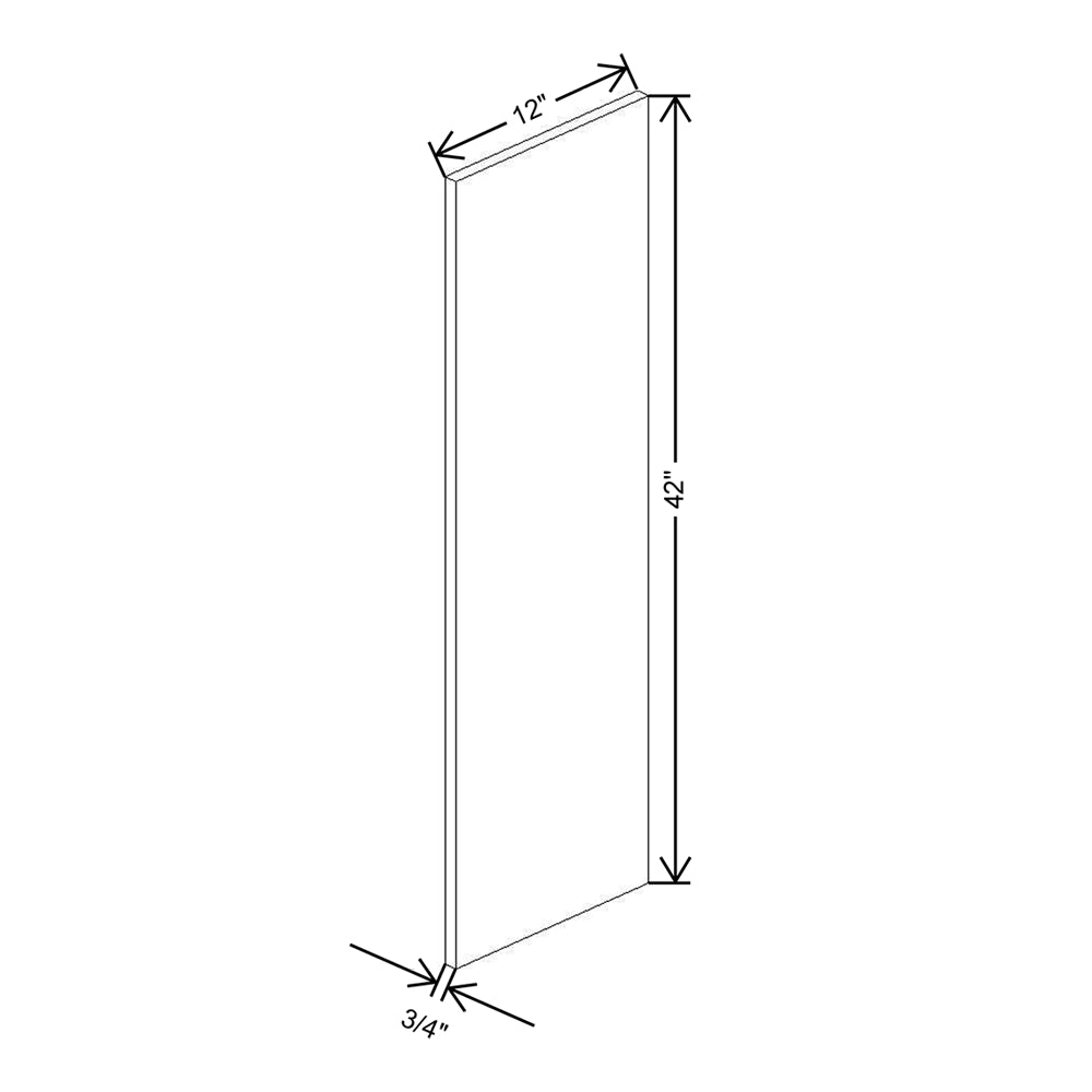 CNC Classic Milano Sand 3/4" W X 42" H X 13" D End Panel
