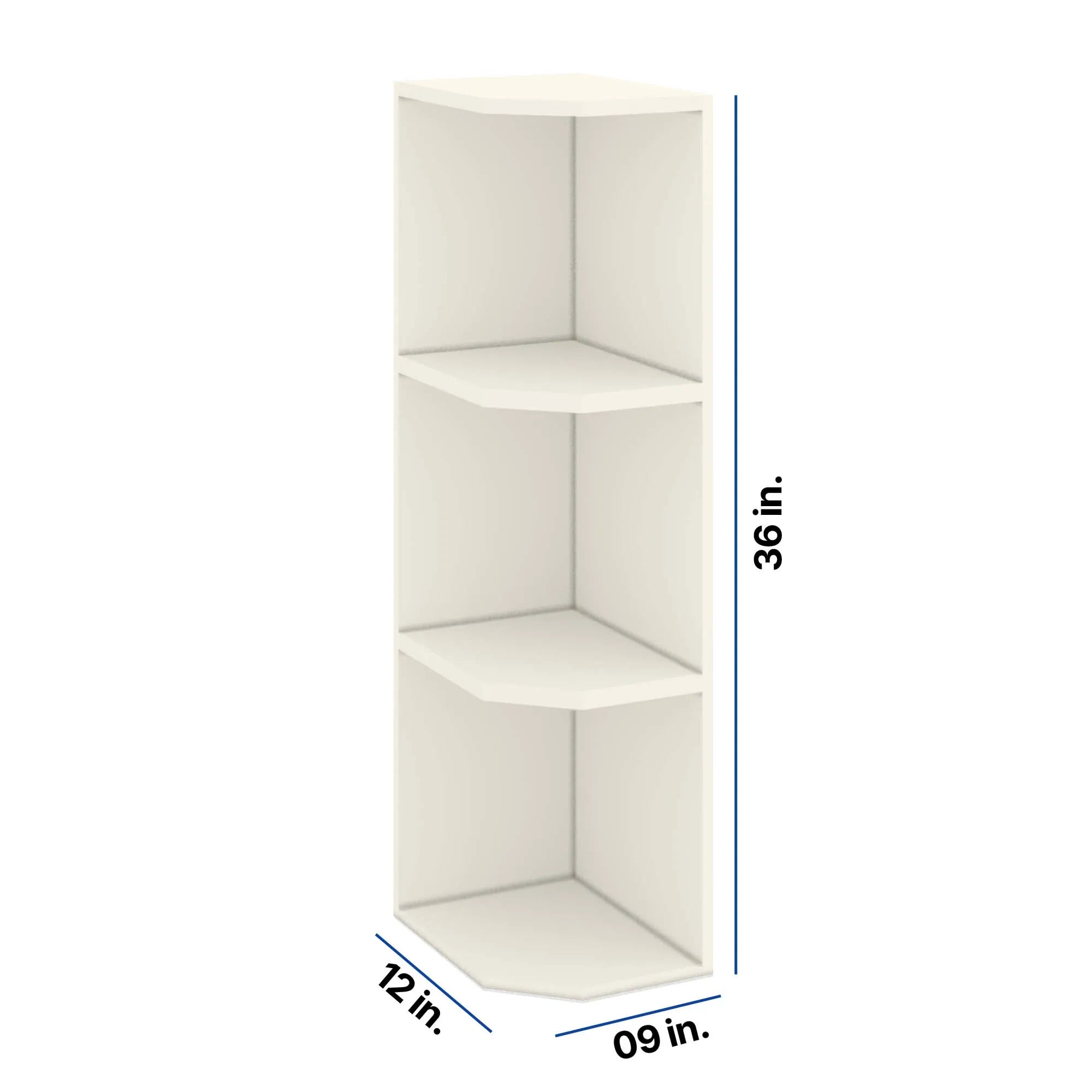 Modernform Cabinet Slim Dove White 09" W X 36" H X 12" D Wall Open End Cabinet