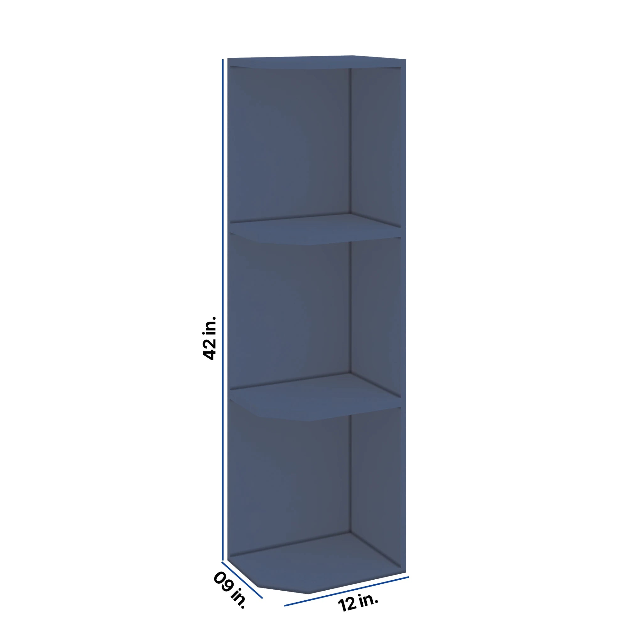 Modernform Cabinet Signature Blue 09" W X 42" H X 12" D Wall Open End Cabinet