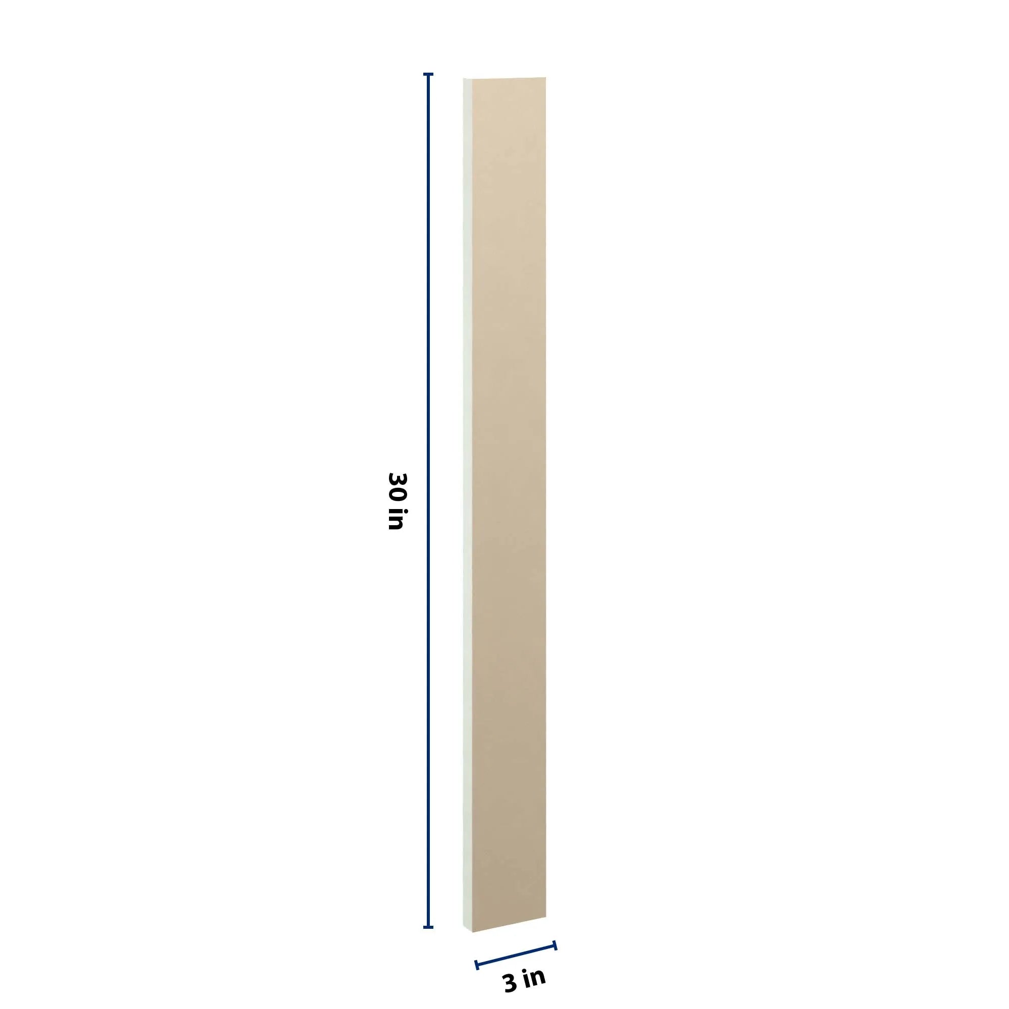 J&K Creme Glazed A7 Wall Filler 3" W x 30" H