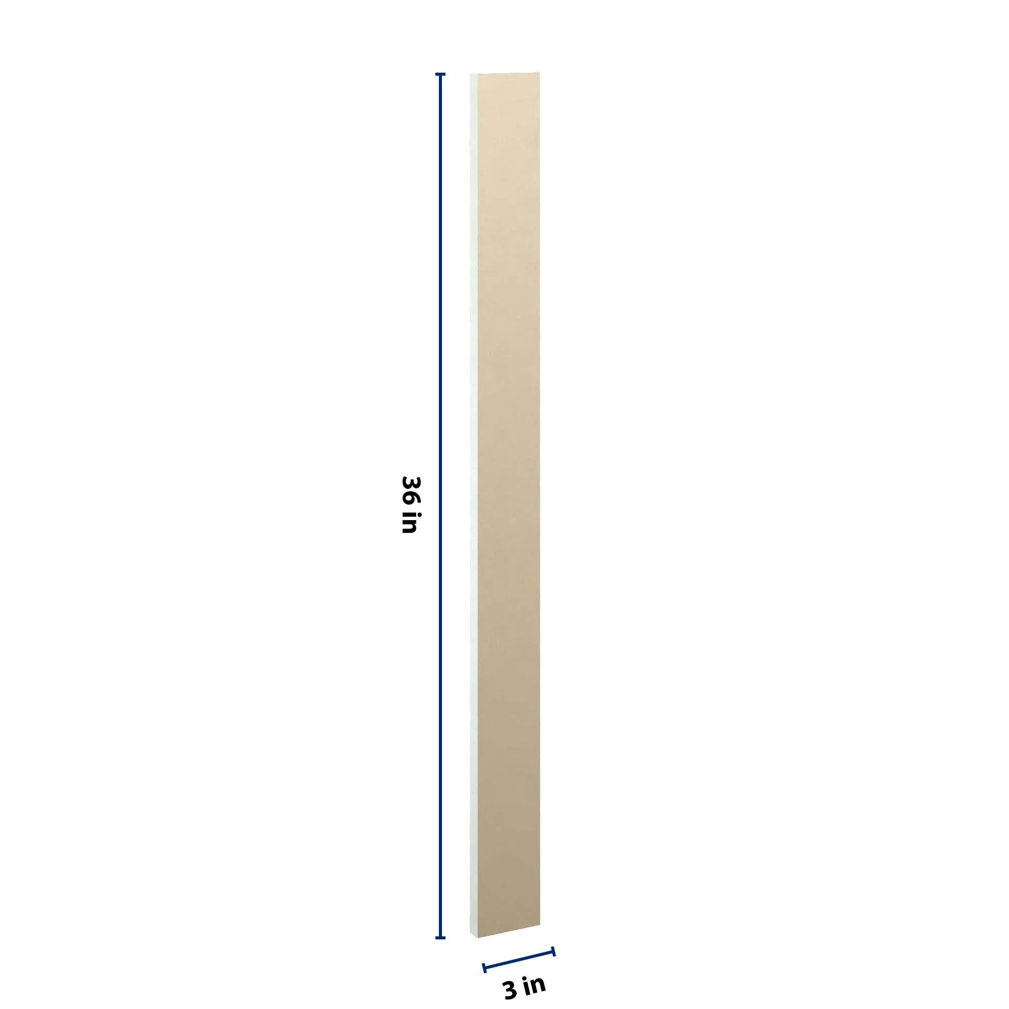 J&K Creme Glazed A7 Wall Filler 3" W x 36" H