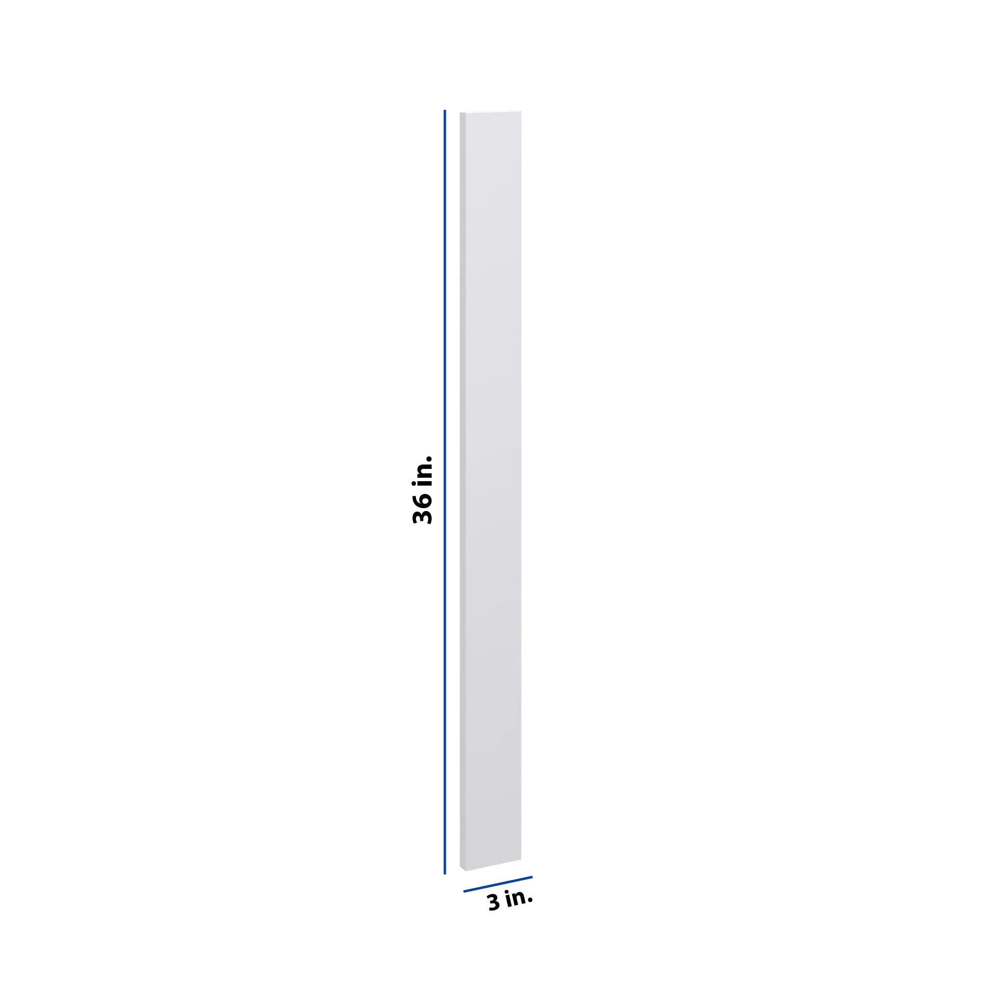 Modernform Cabinet Matte White 3" W X 36" H Wall Filler