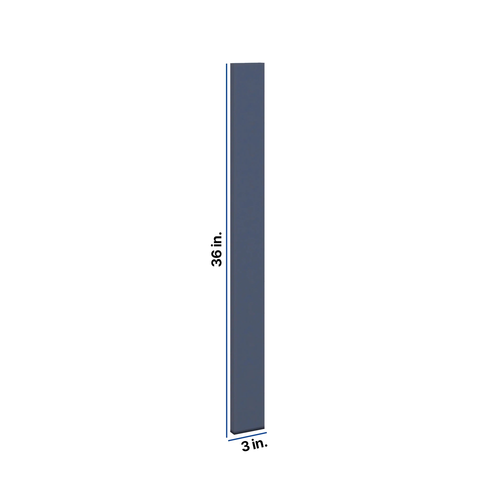 Modernform Cabinet Signature Blue 3" W X 36" H Wall Filler