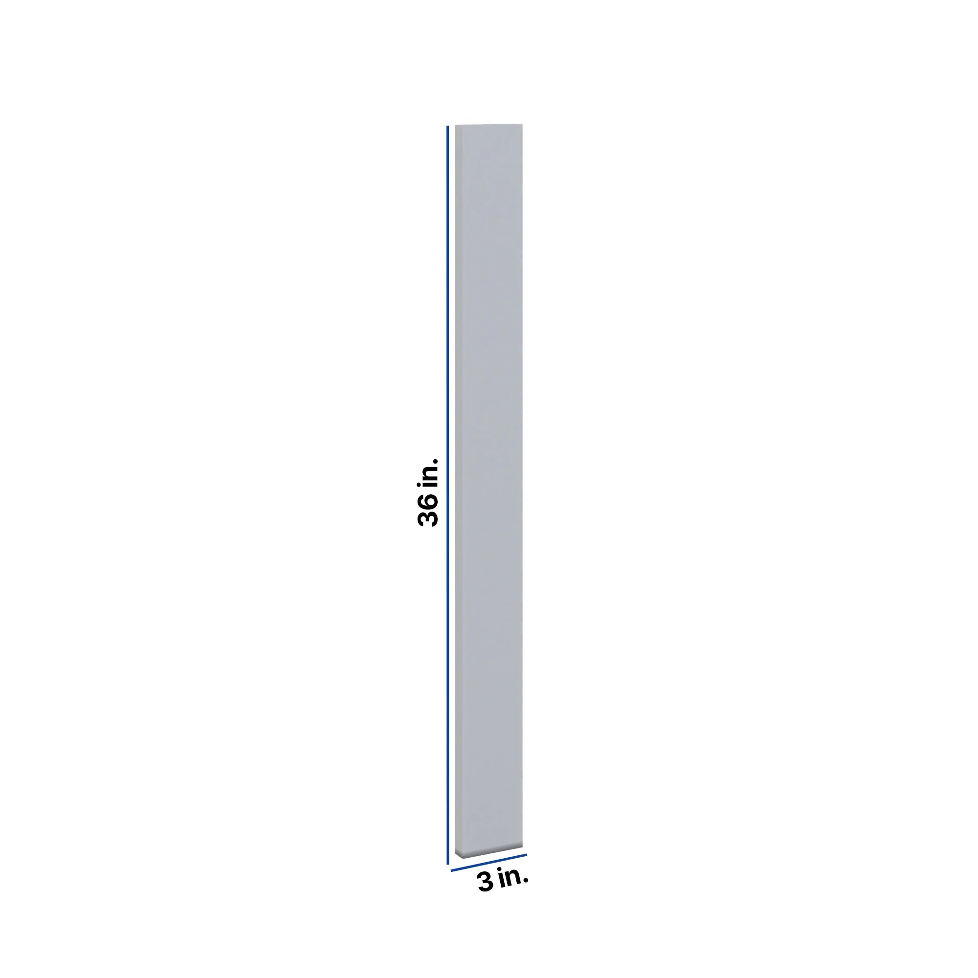 Modernform Cabinet Grey Shaker 3" W X 36" H Wall Filler