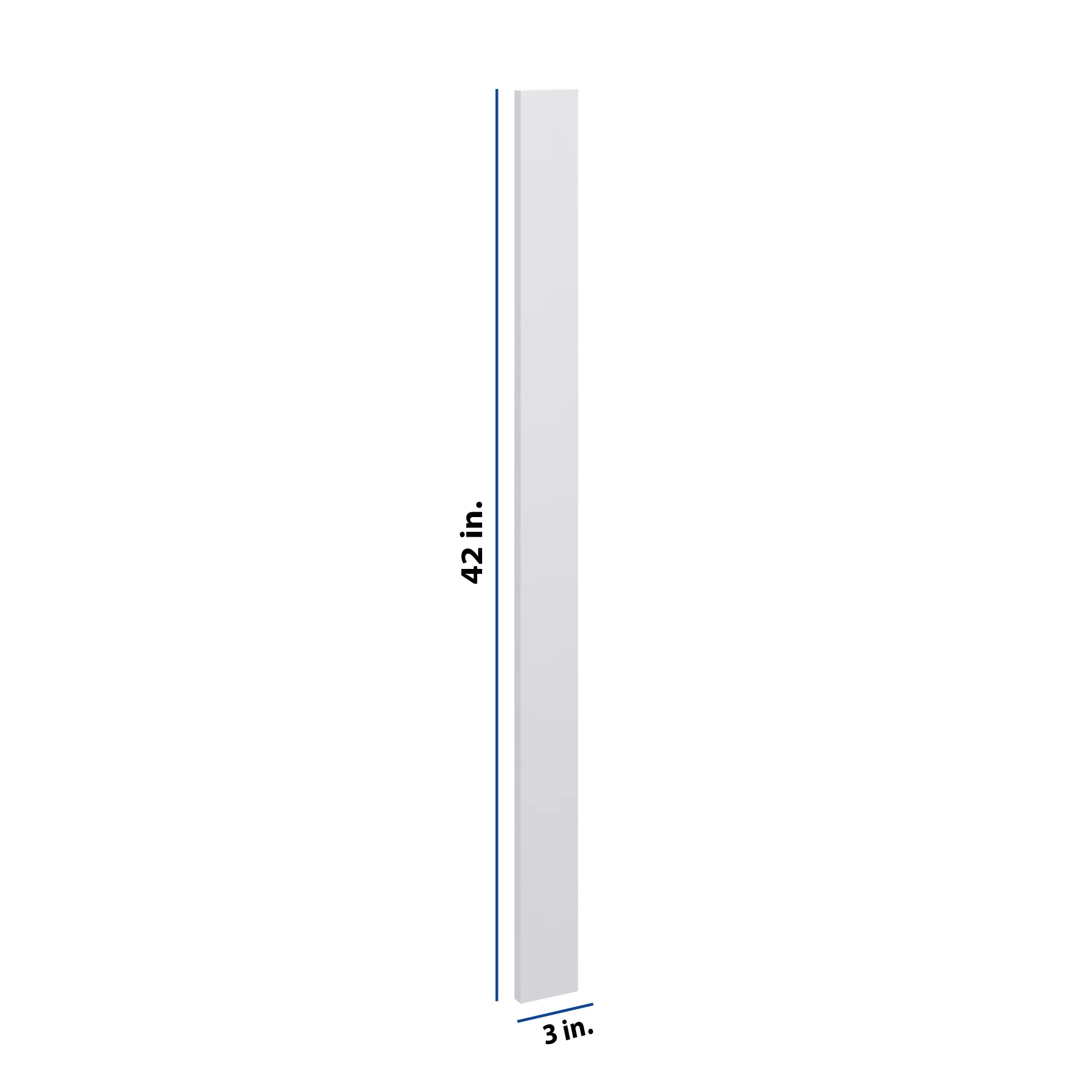 Modernform Cabinet Matte White 3" W X 42" H Wall Filler