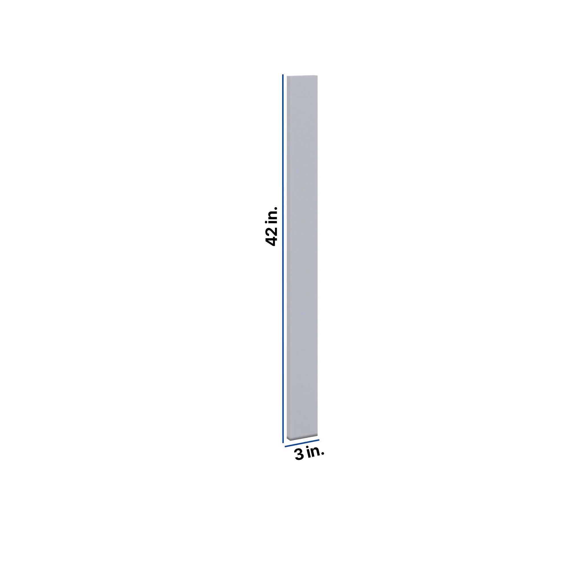 Modernform Cabinet Grey Shaker 3" W X 42" H Wall Filler