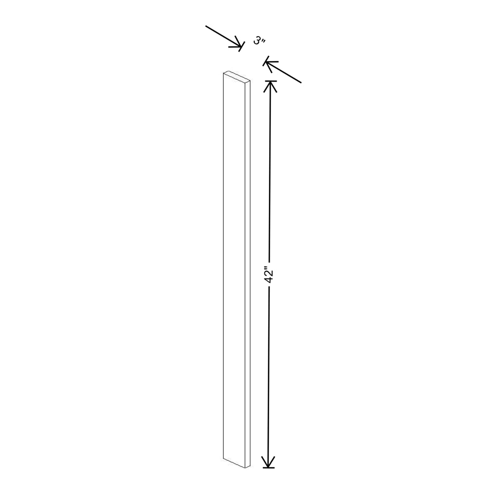 Fabuwood Allure Fusion Oyster 3" W X 42" H Wall Filler