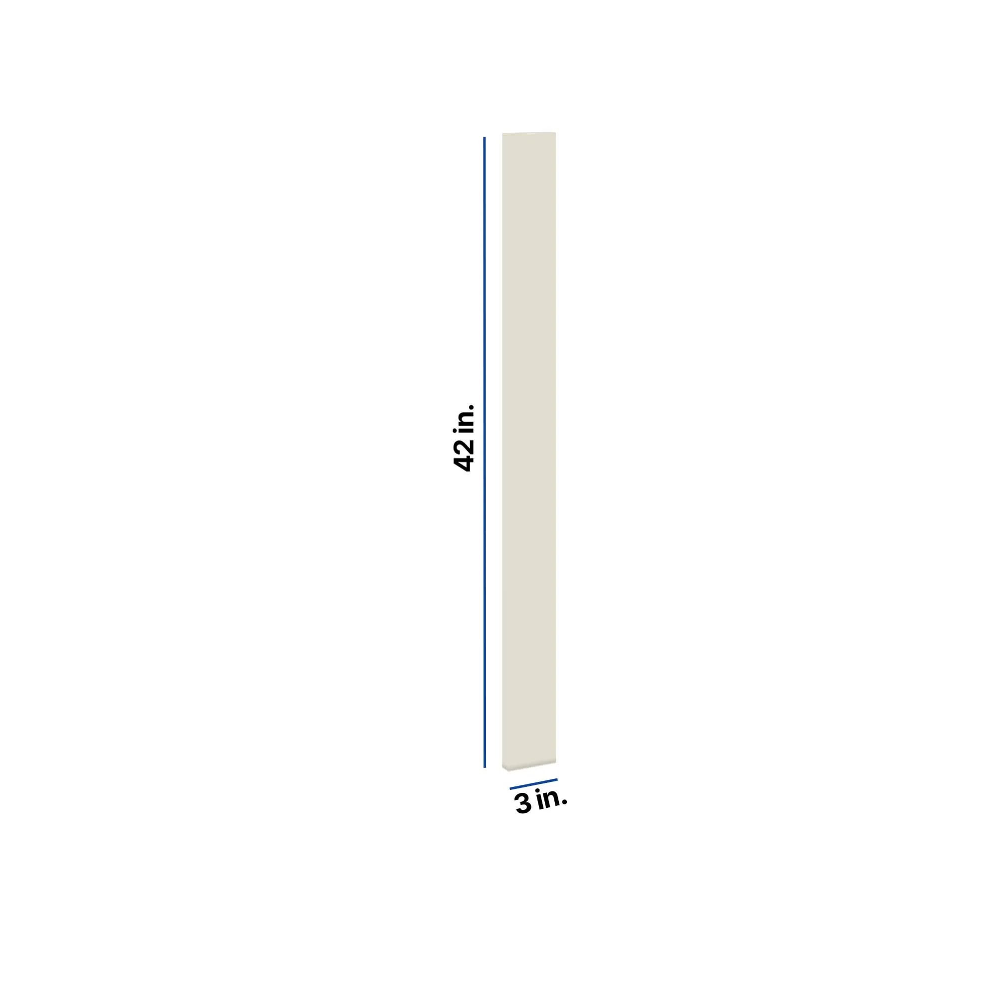 Modernform Cabinet Slim Dove White 3" W X 42" H Wall Filler