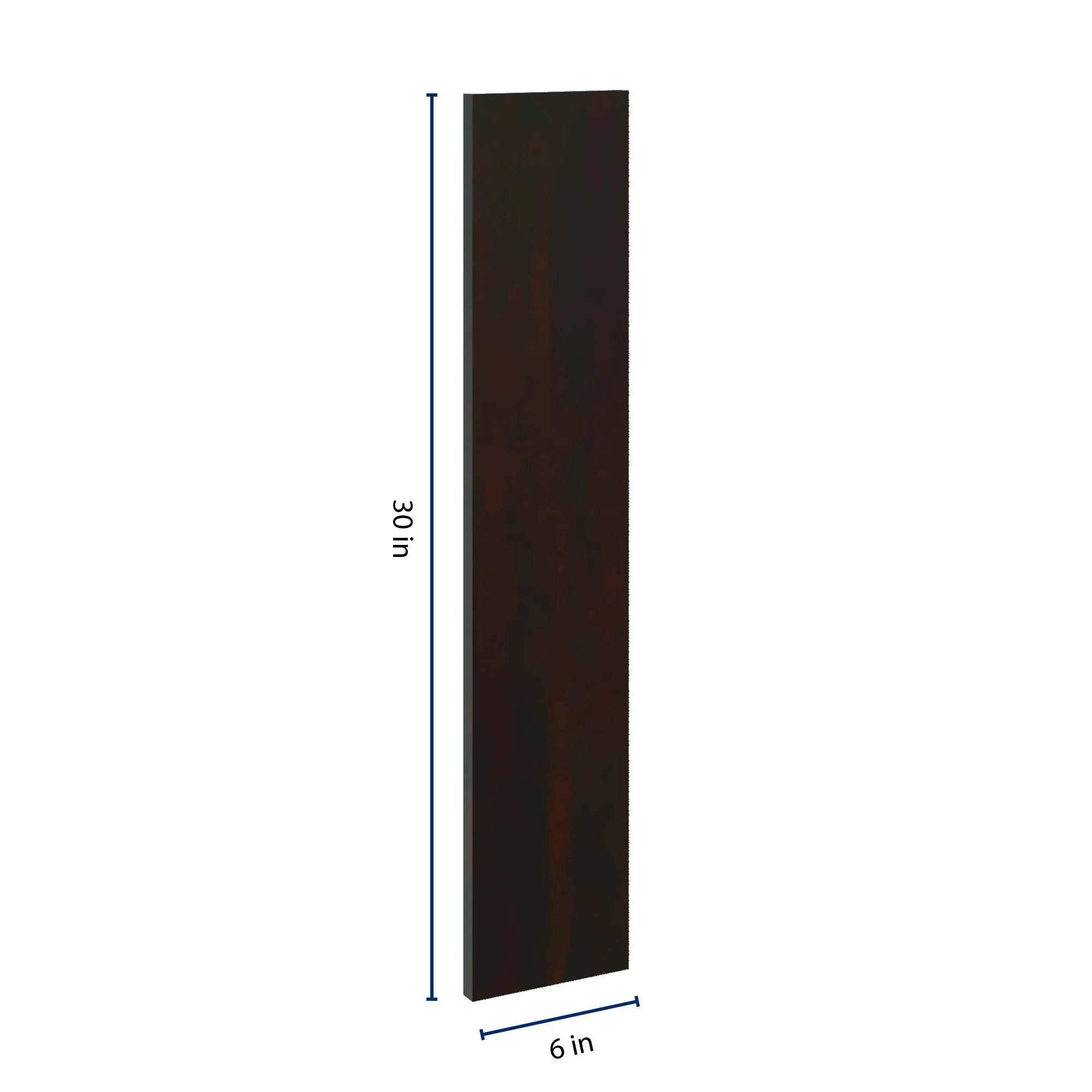 J&K Espresso K8 Wall Filler 6" W x 30" H